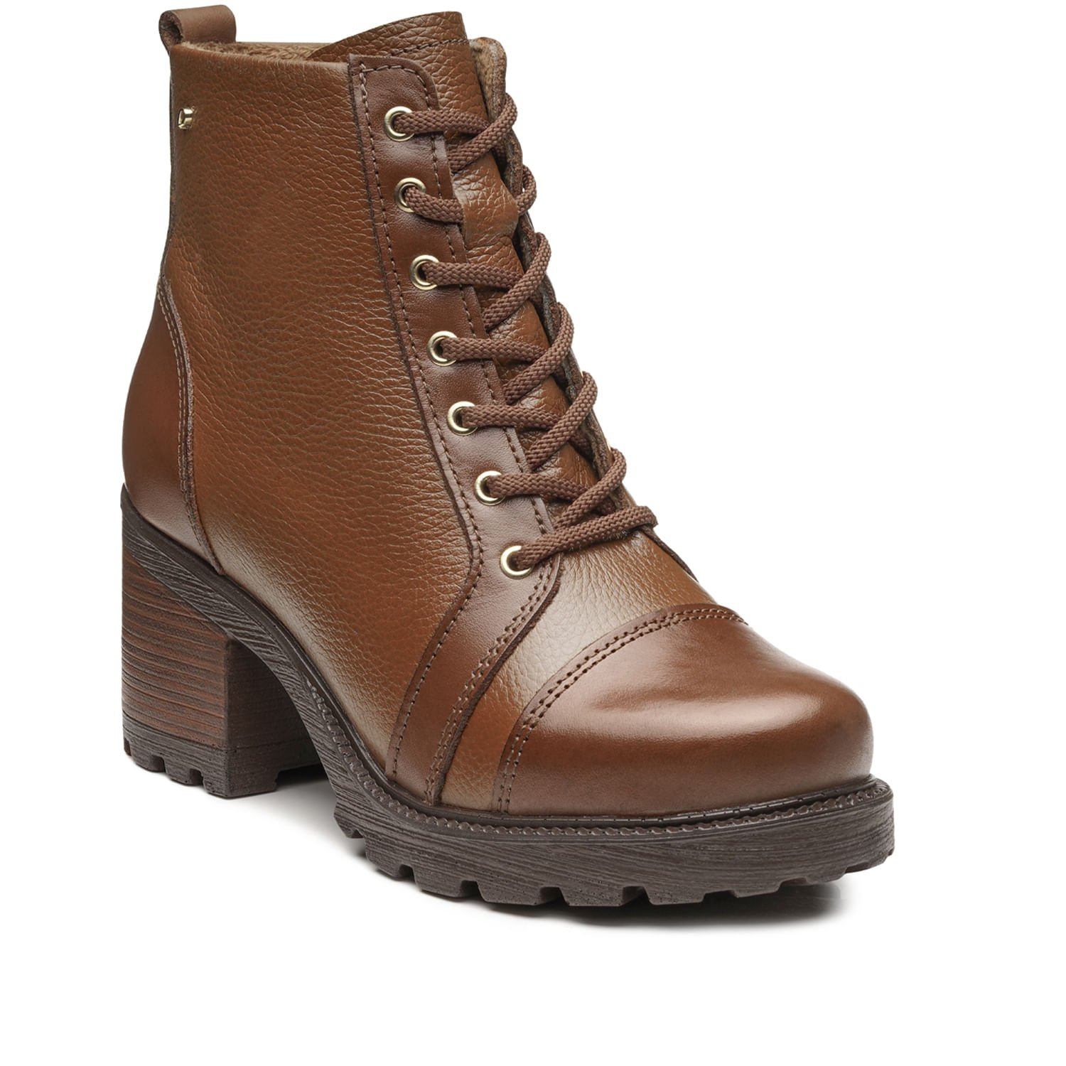 Coturno Pegada Feminino em Couro Terracota 281312-03 Terracota 2