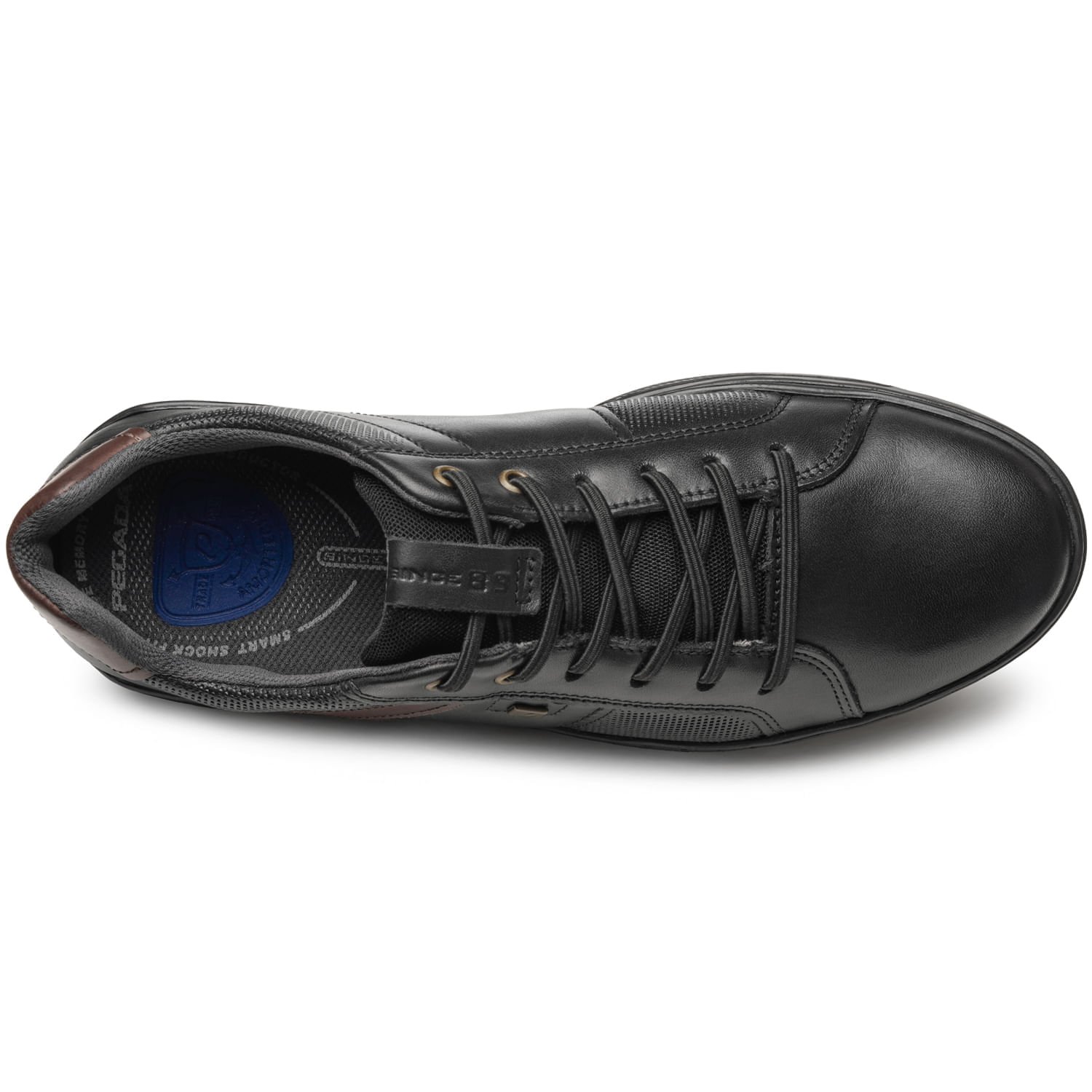 Sapatênis Pegada Masculino em Couro Preto 110605-04 Preto 7