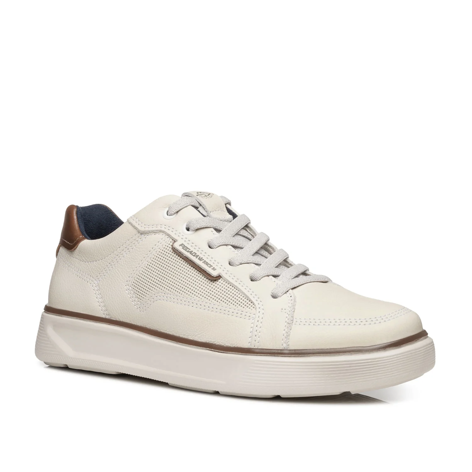 Tênis Casual Pegada Masculino em Couro Milk 110933-04 Branco 2