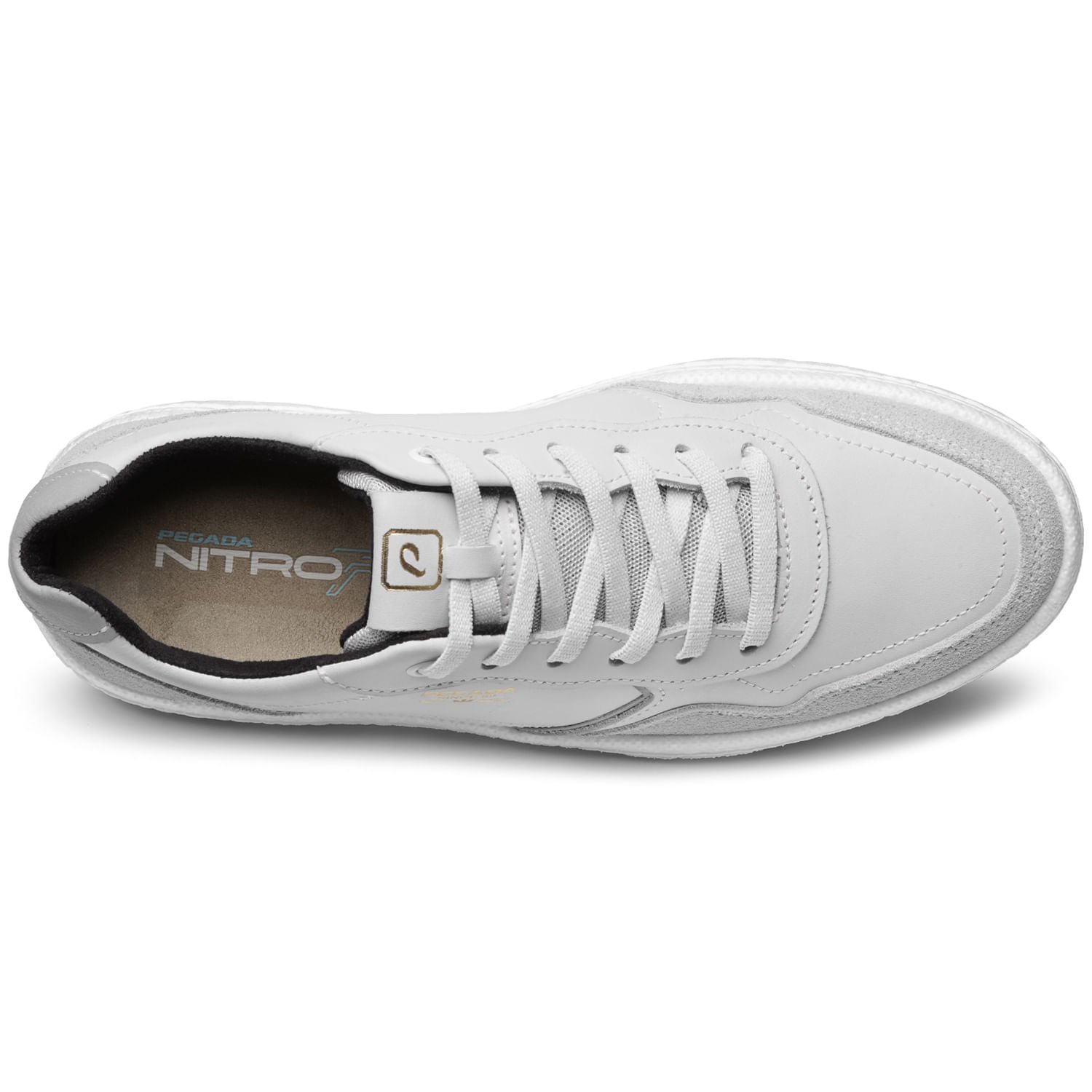 Tênis Casual Pegada Masculino em Couro Giz 112003-04 Giz 6