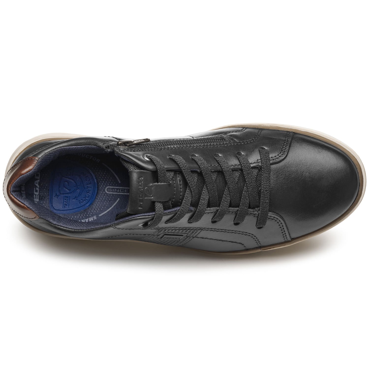 Sapatênis Pegada Masculino em Couro Preto 111104-05 Preto 7