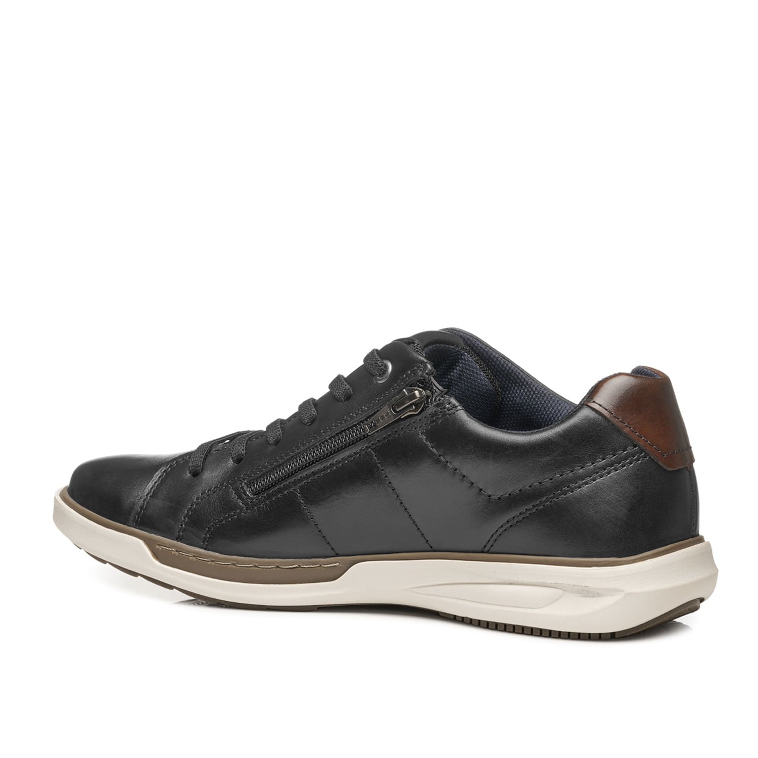 Sapatênis Pegada Masculino em Couro Preto 111104-05 Preto 4