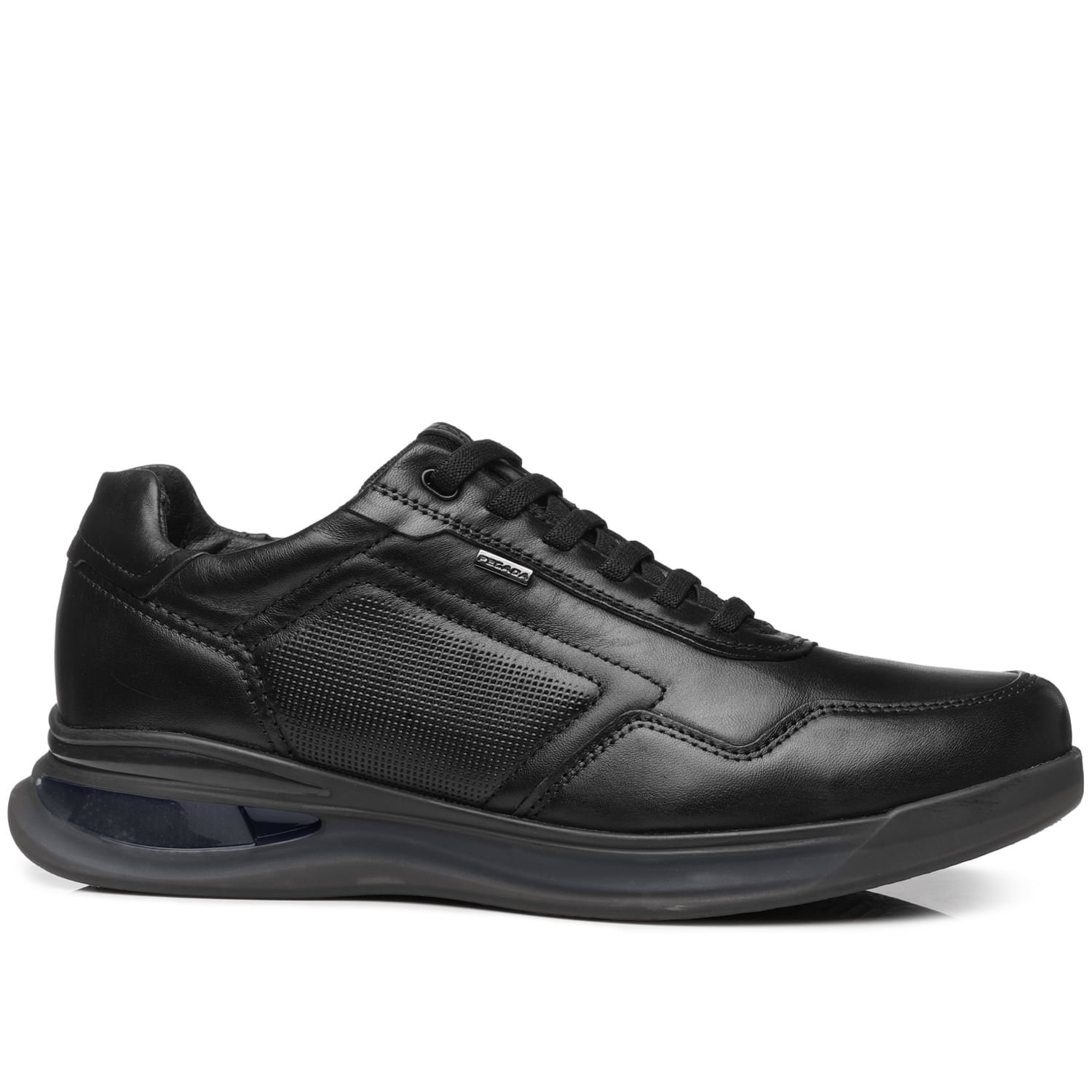 Sapato Casual Pegada Masculino em Couro Preto 126801-01