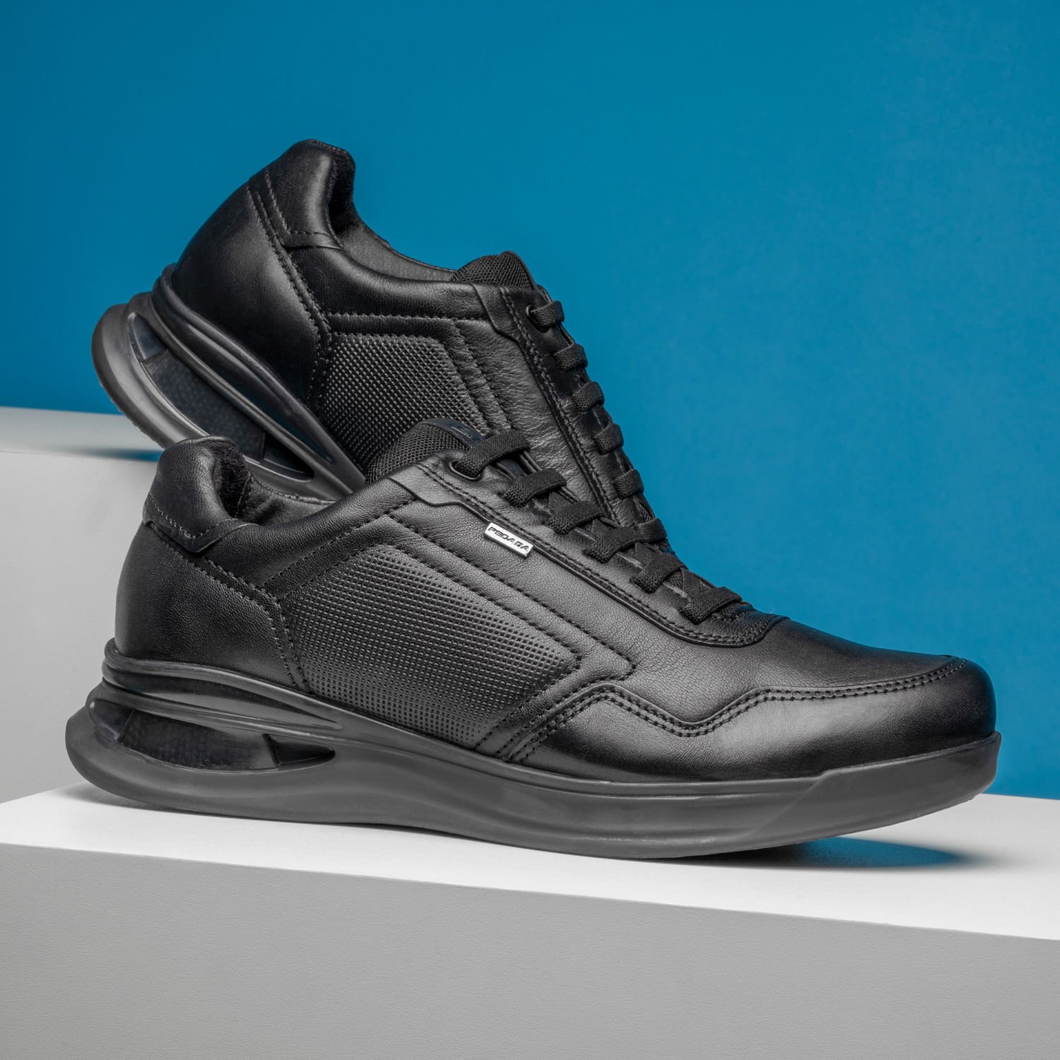 Sapato Casual Pegada Masculino em Couro Preto 126801-01 Preto 2