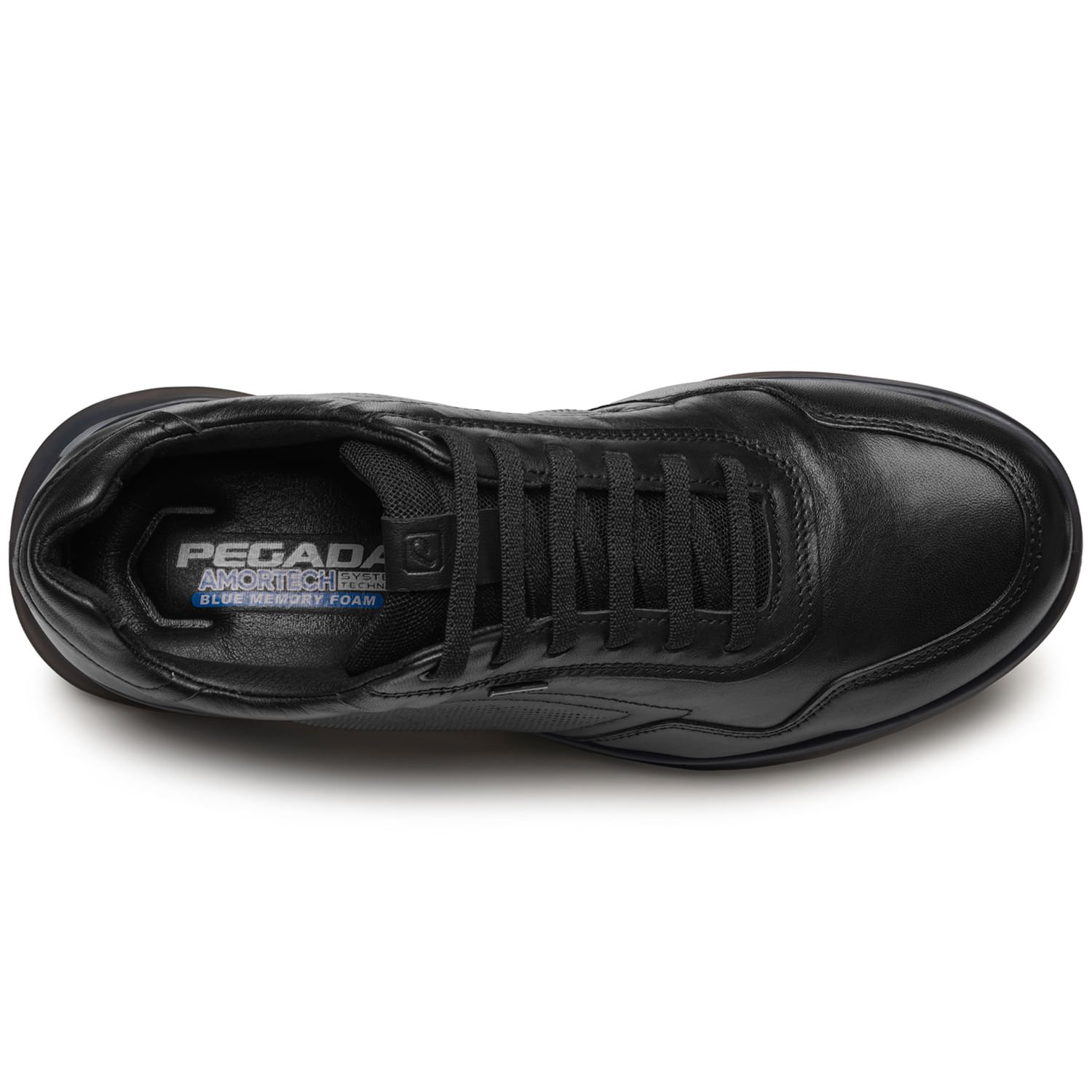 Sapato Casual Pegada Masculino em Couro Preto 126801-01 Preto 7