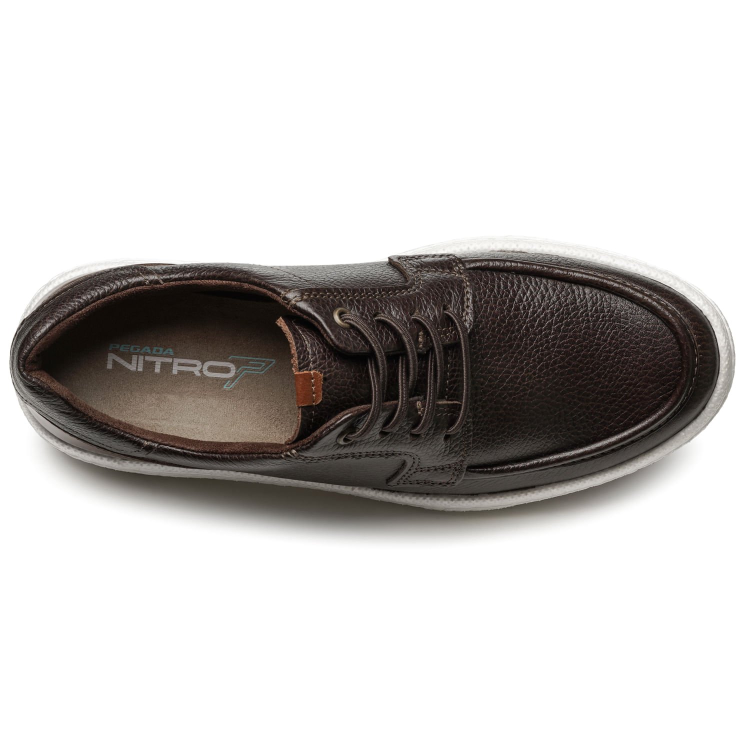 Tênis Casual Pegada Masculino em Couro Café 112002-03 Marrom 7