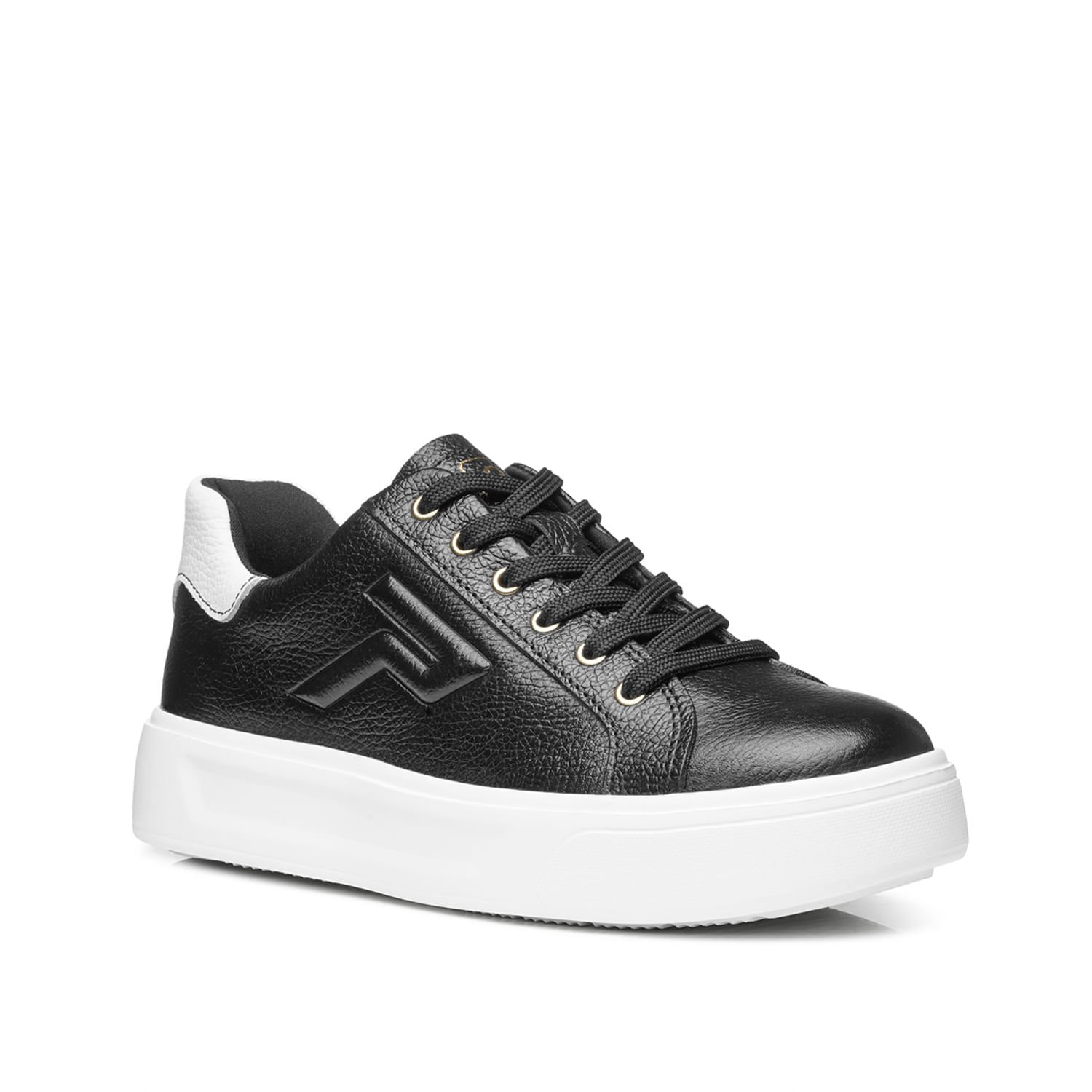 Tênis Pegada Feminino em Couro Preto 211216-04 Preto 2