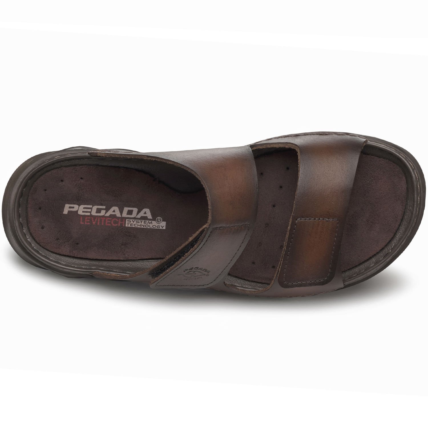 Chinelo Pegada Masculino em Couro Pinhão 134101-02 Marrom 6