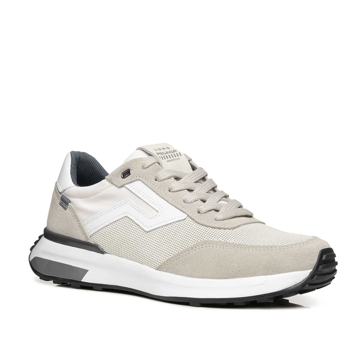 Tênis Casual Pegada Masculino em Couro Milk 110752-03 Milk 3