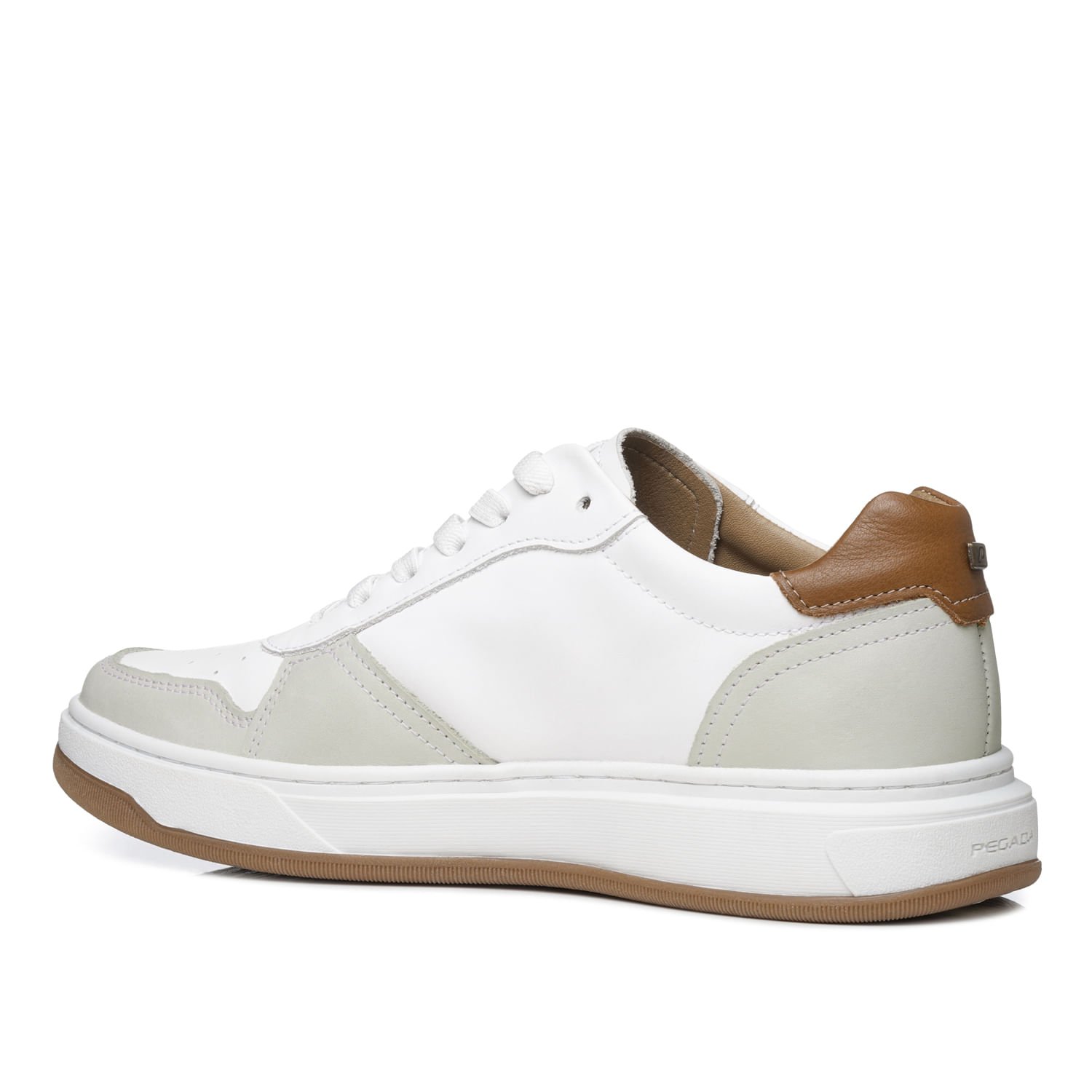 Tênis Casual Pegada Masculino em Couro Branco 111721-01 Branco 4