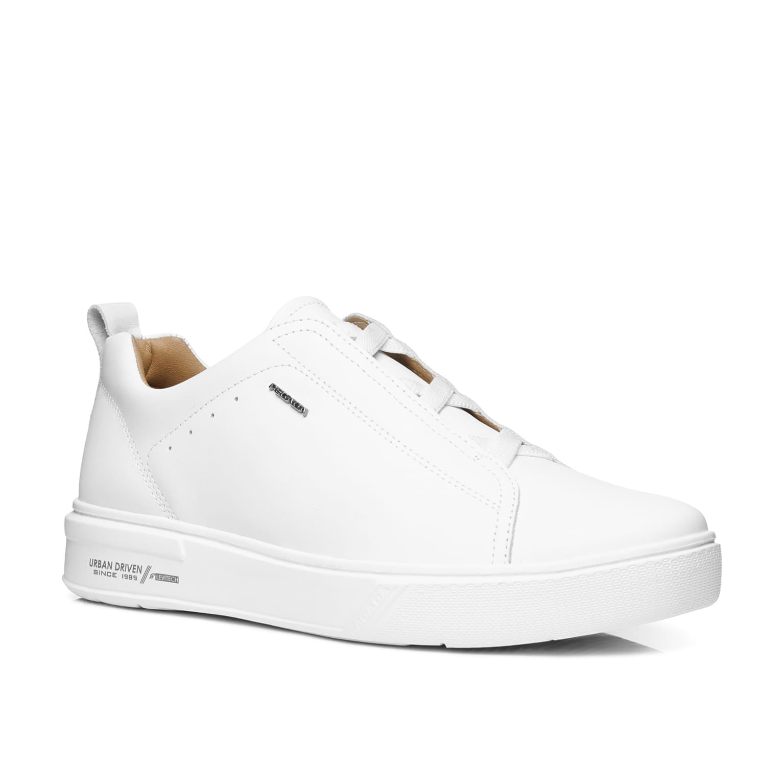 Tênis Casual Pegada Masculino em Couro Branco 111921-01 Branco 3