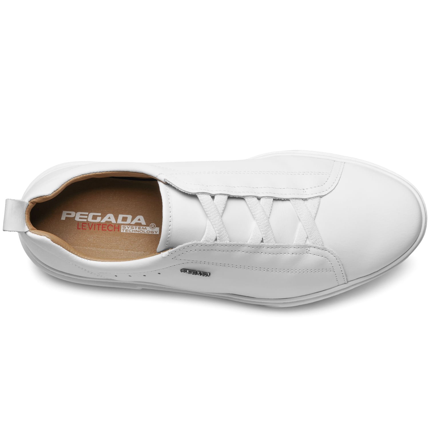Tênis Casual Pegada Masculino em Couro Branco 111921-01 Branco 7