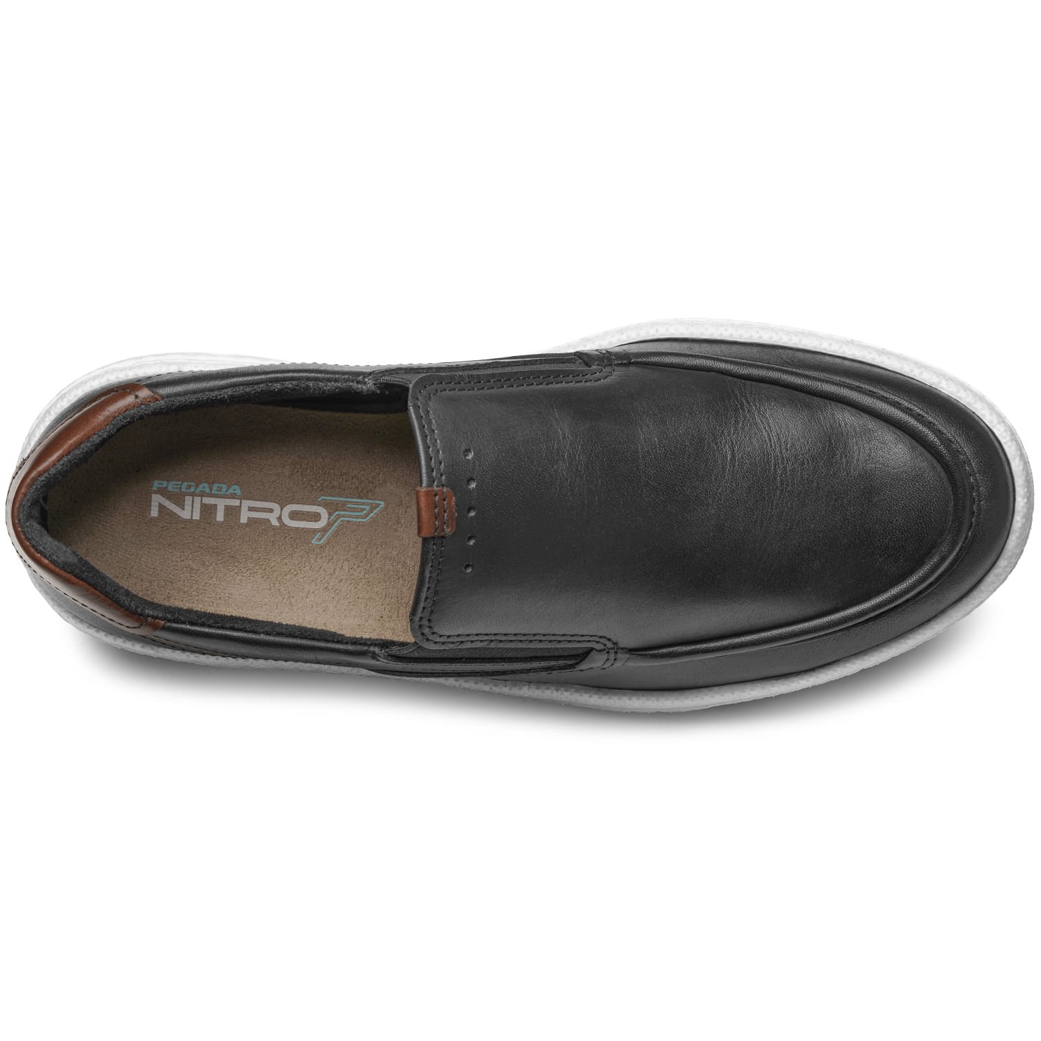 Tênis Casual Pegada Masculino em Couro Preto 112001-01 Preto/Marrom 7