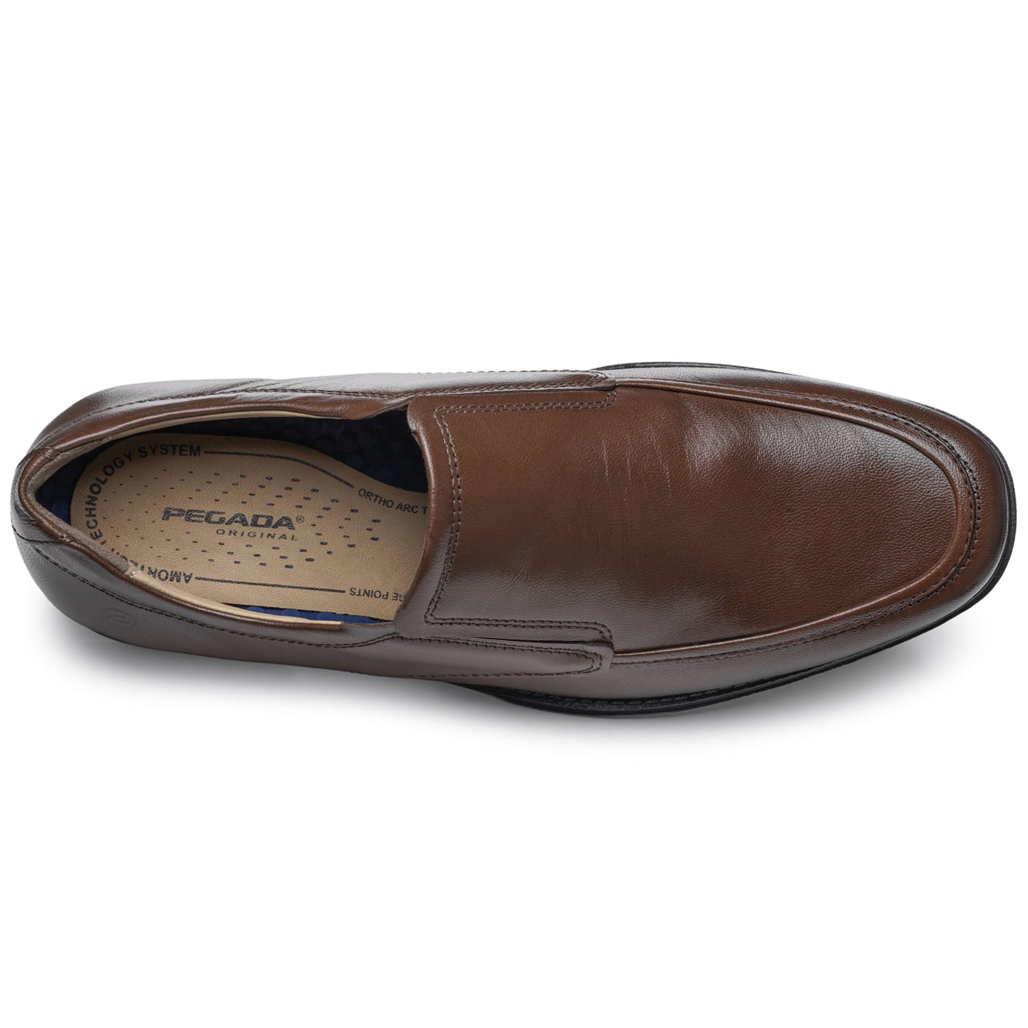 Sapato Social Pegada Masculino em Couro Pinhão 123464-02 Pinhão 6