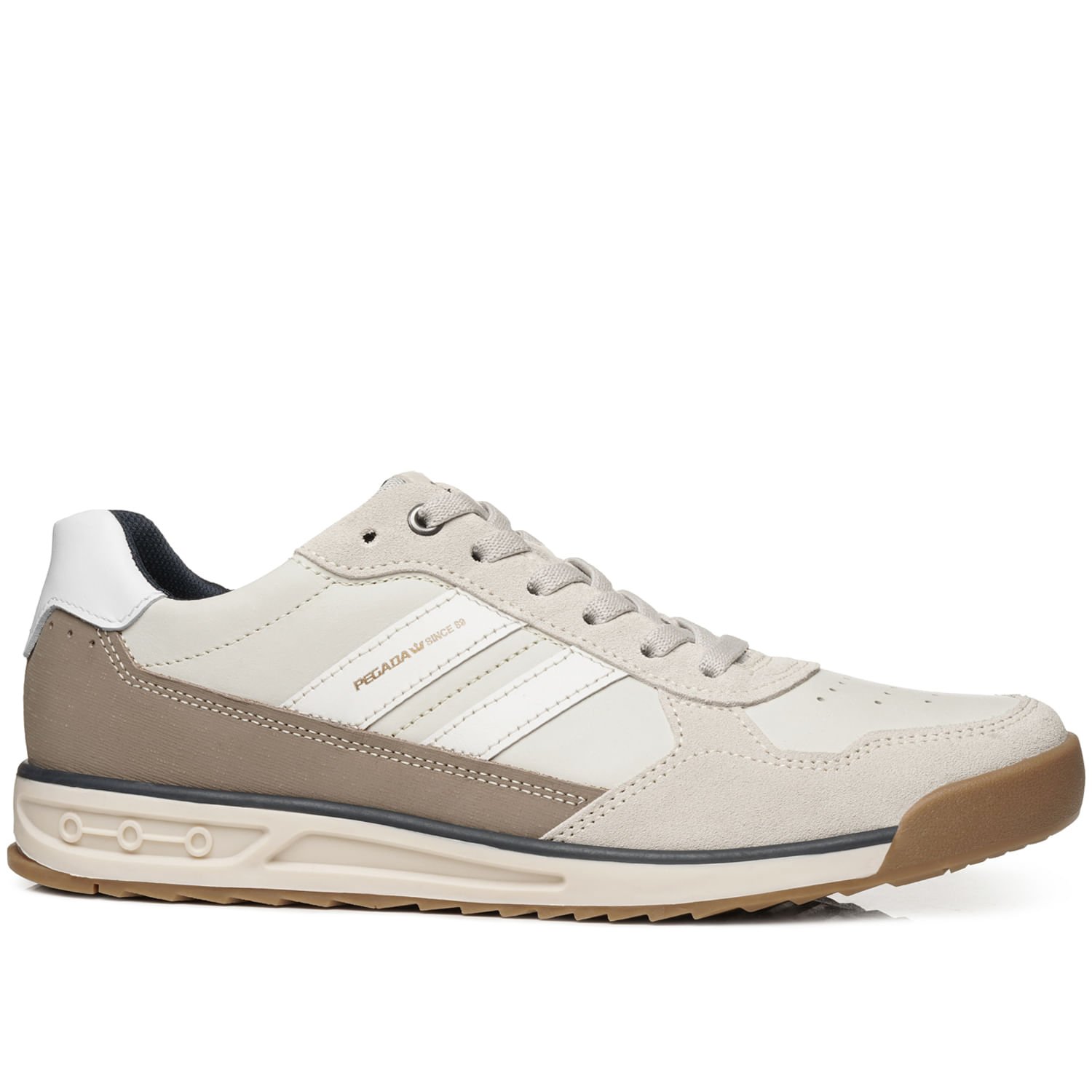 Sapatênis Pegada Masculino em Couro Giz 112504-06