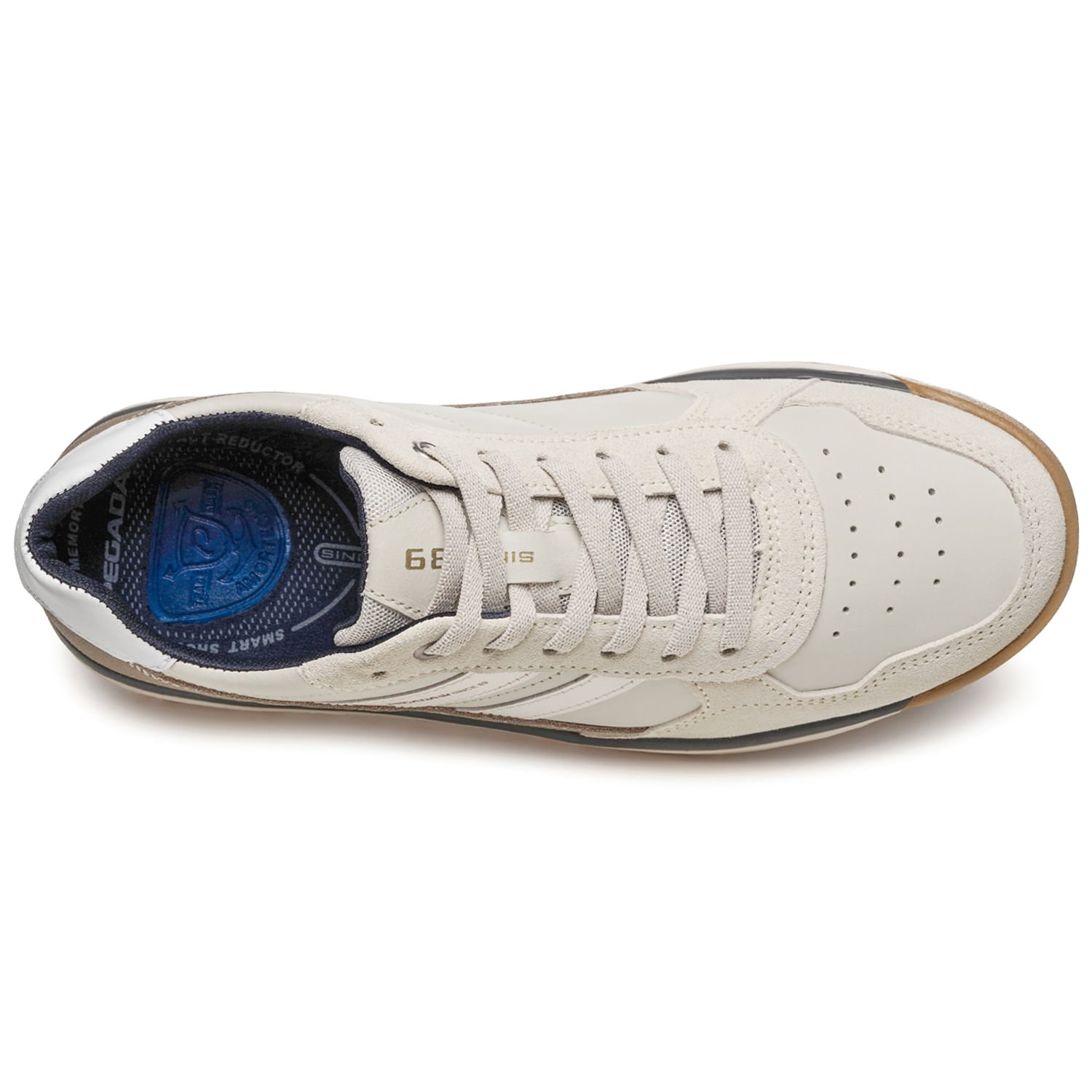 Sapatênis Pegada Masculino em Couro Giz 112504-06 Giz 7