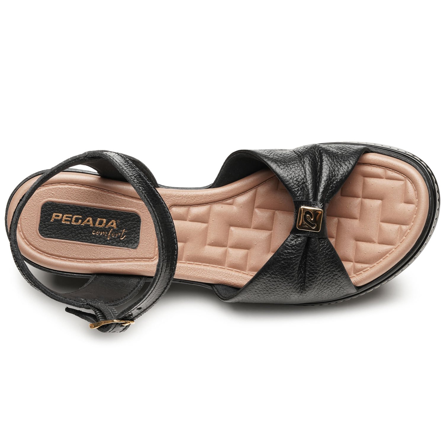 Sandália Pegada Feminina em Couro Preto 233956-04 Preto 6