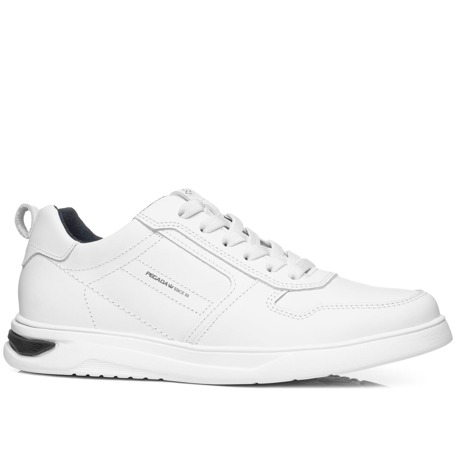 Tênis Casual Pegada Masculino em Couro Branco 112401-01