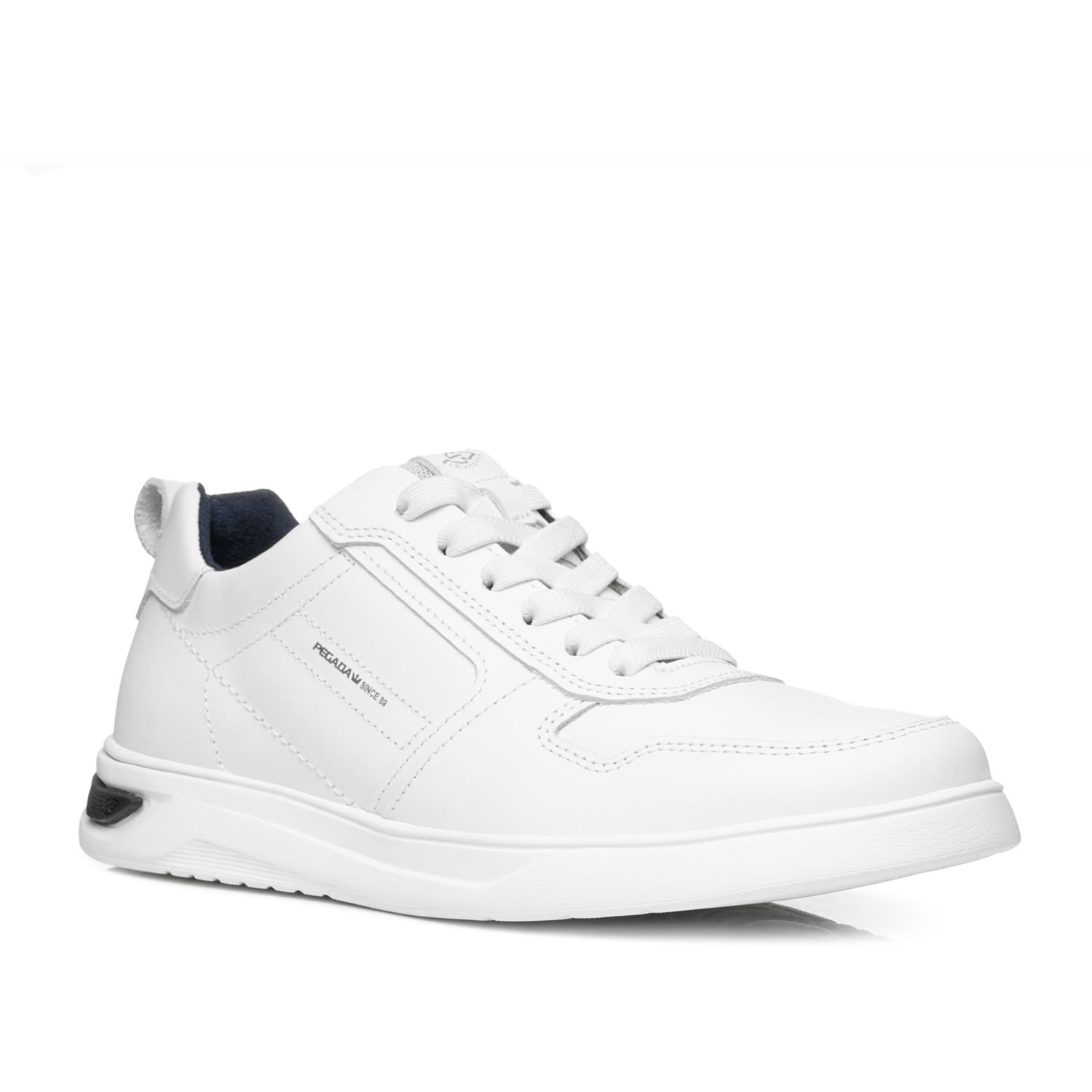 Tênis Casual Pegada Masculino em Couro Branco 112401-01 Branco 3