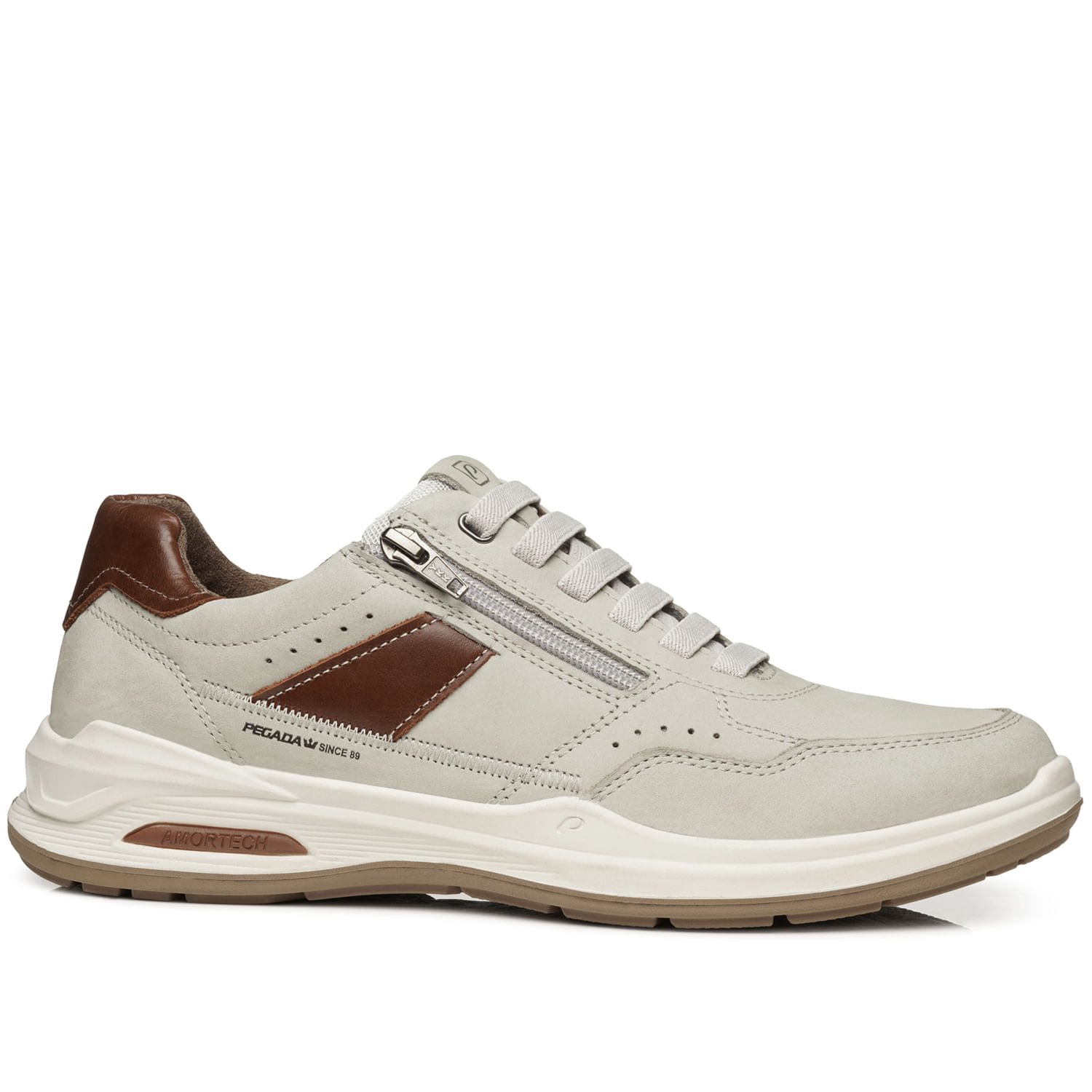 Sapatênis Pegada Masculino em Couro Gelo 110507-07