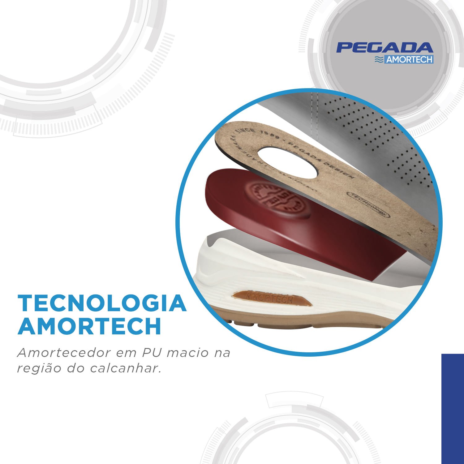 Sapatênis Pegada Masculino em Couro Gelo 110507-07 Gelo/Marrom 4