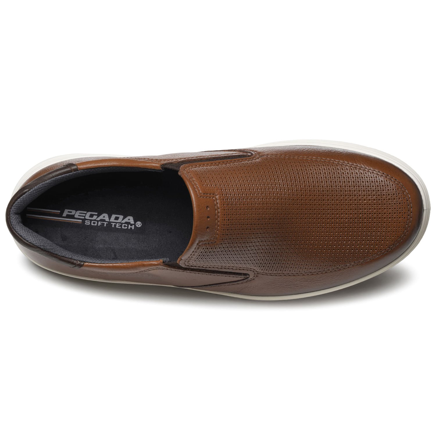 Tênis Casual Pegada Masculino em Couro Pinhão 112303-04 Pinhão 6