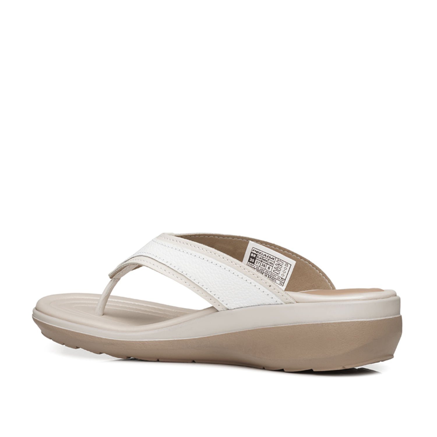 Chinelo Pegada Feminino em Couro Milk 232713-02 Milk 4