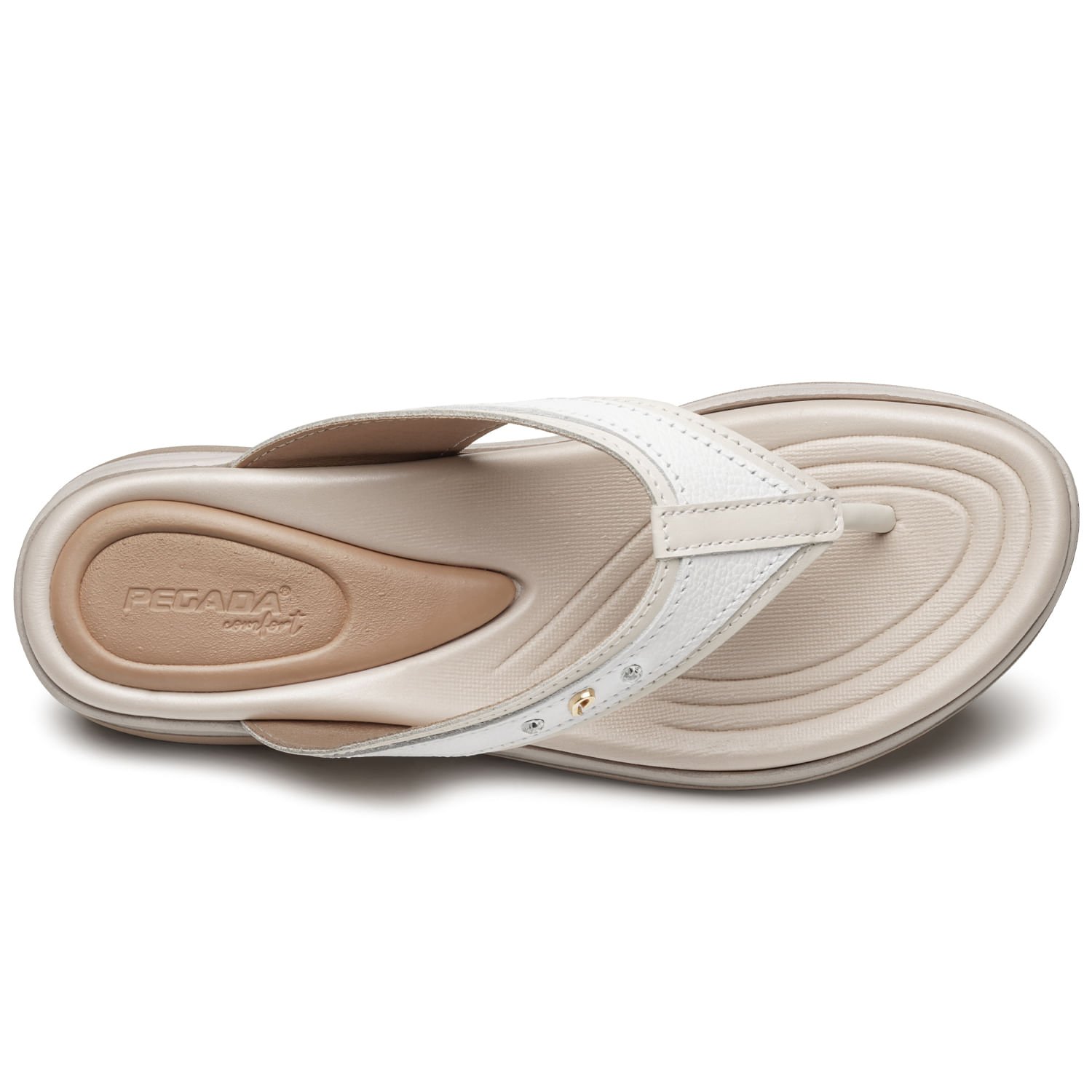 Chinelo Pegada Feminino em Couro Milk 232713-02 Milk 6