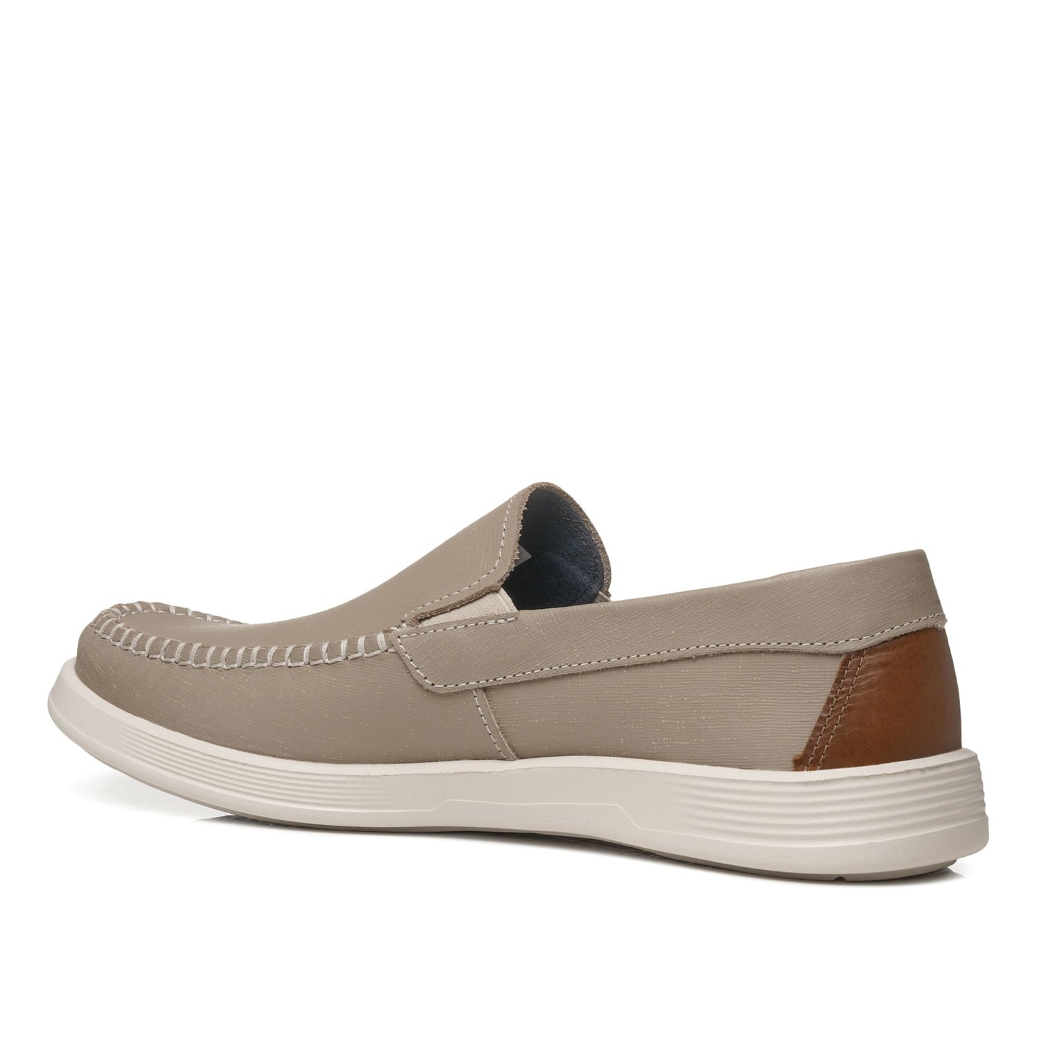 Mocassim Pegada Masculino em Couro Areia 142304-06 Areia 4