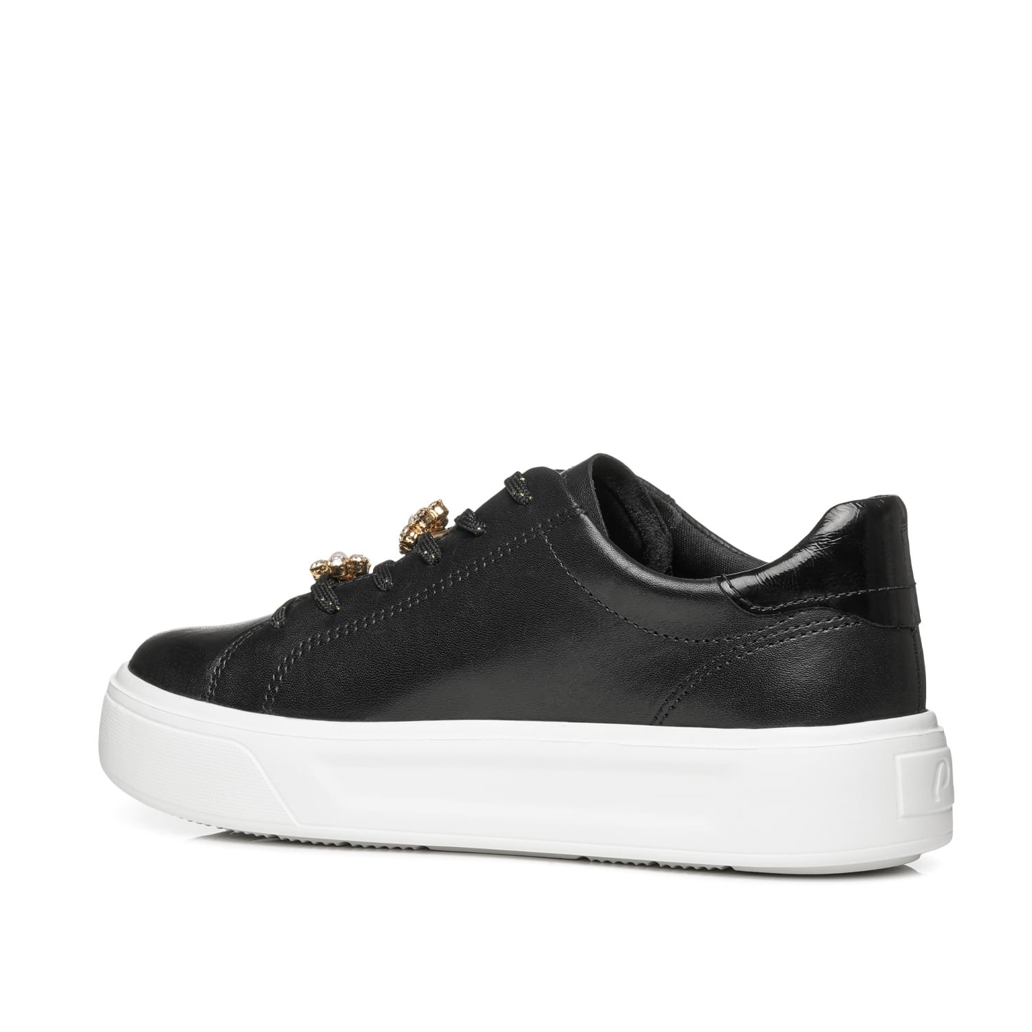 Tênis Pegada Feminino em Couro Preto 211221-05 Preto 4