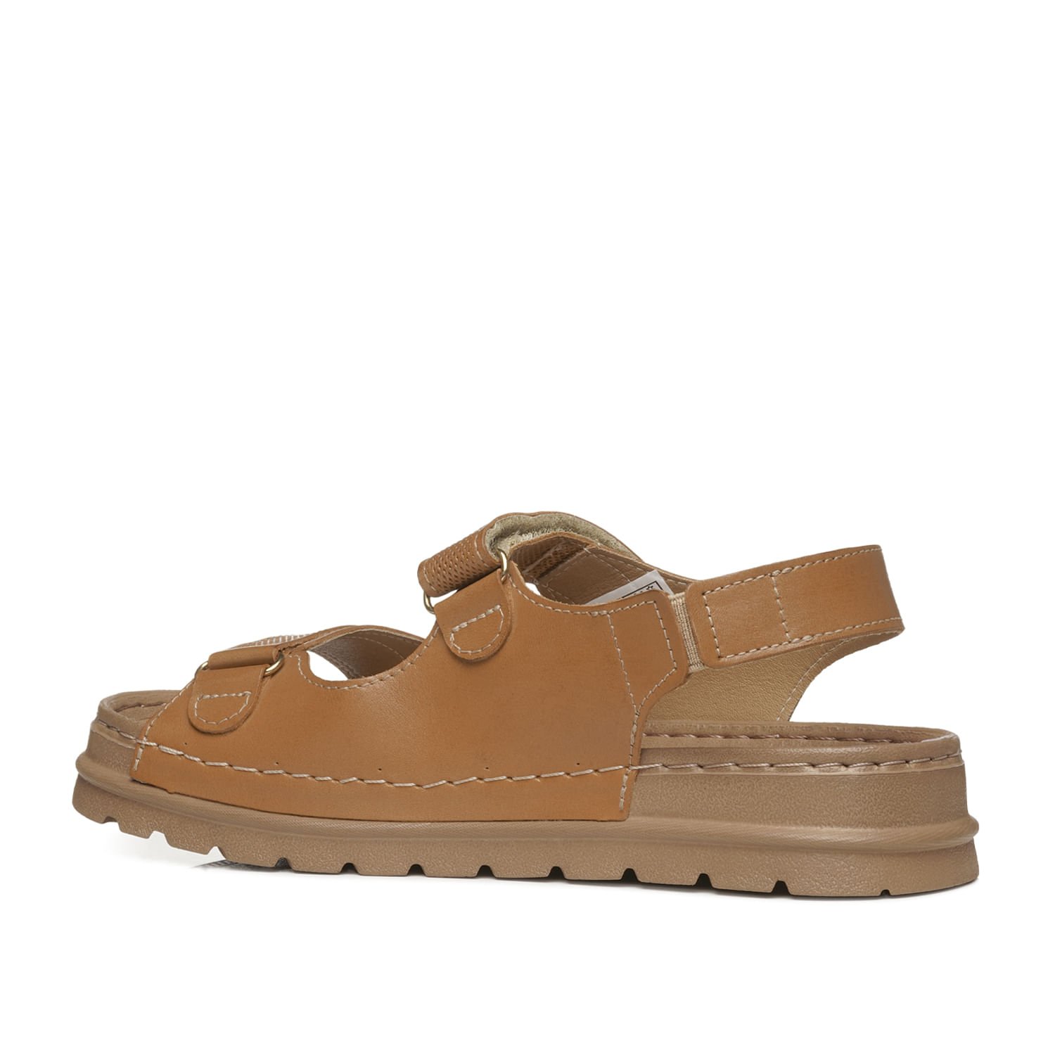 SANDALIA Pegada Feminino em Couro Camel 234704-07 Marrom 4