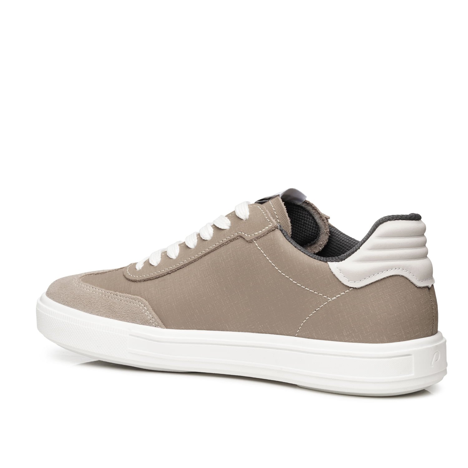 Tenis Casual Pegada Masculino em Couro Areia 111507-09 Bege 4