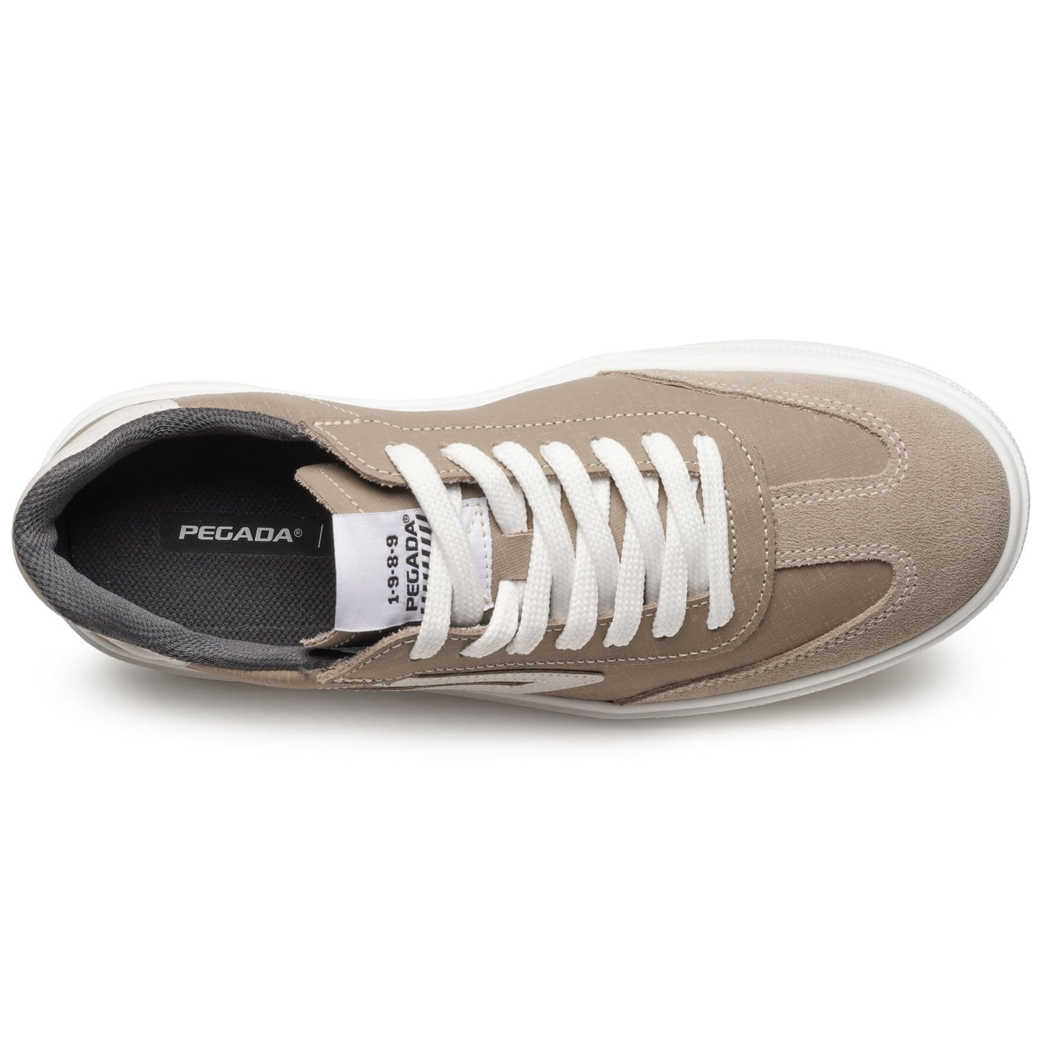 Tenis Casual Pegada Masculino em Couro Areia 111507-09 Bege 6