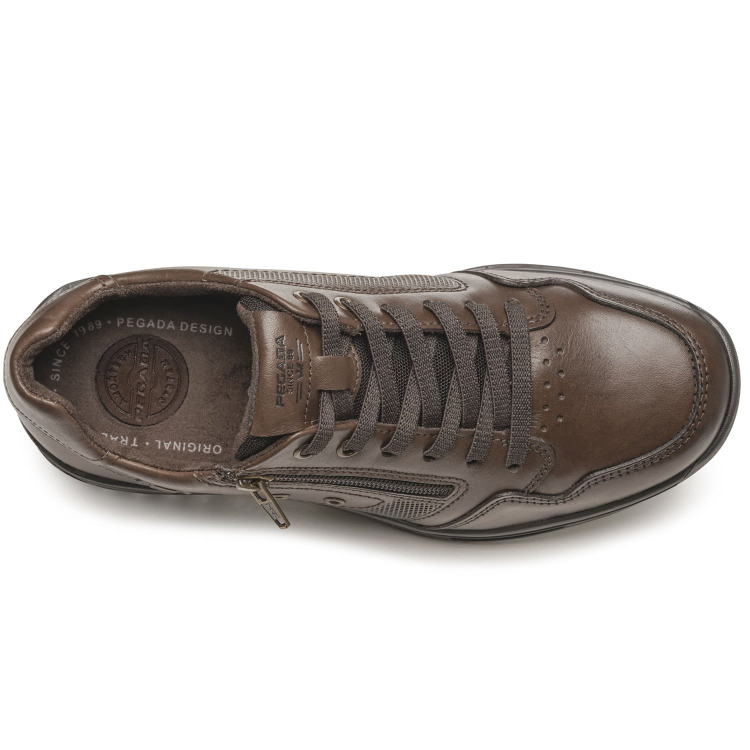 Sapatenis Pegada Masculino em Couro Tabaco 111801-02 Marrom 6