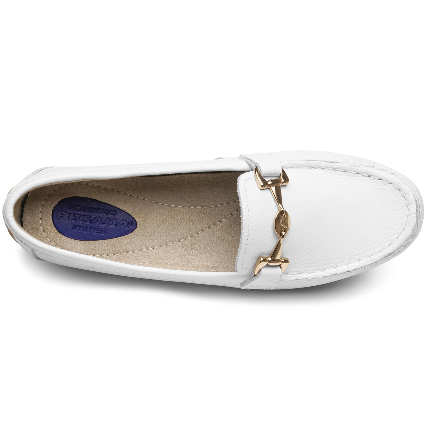 Mocassim Pegada Feminino em Couro Branco 249007-01 Branco 3