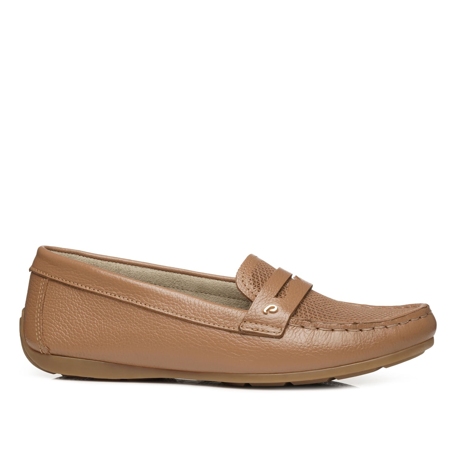 Mocassim Pegada Feminino em Couro Caramelo 249008-03