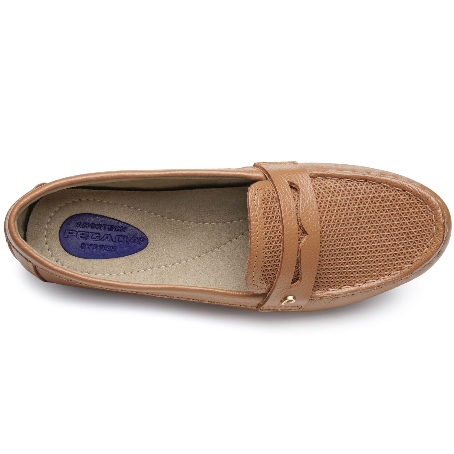 Mocassim Pegada Feminino em Couro Caramelo 249008-03 Marrom 7