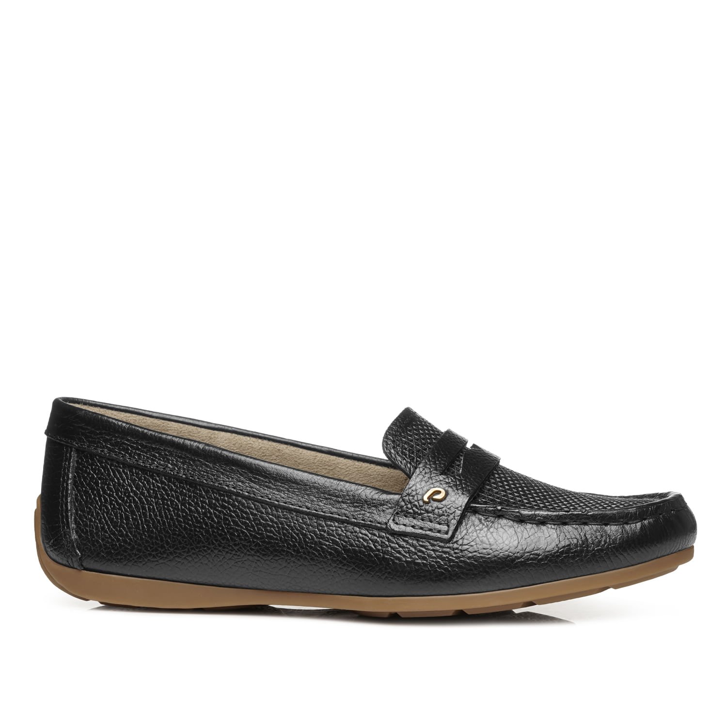 Mocassim Pegada Feminino em Couro Preto 249008-05