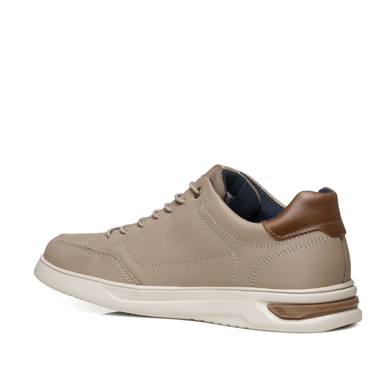 Tenis Casual Pegada Masculino em Couro Areia 112403-07 Areia 3