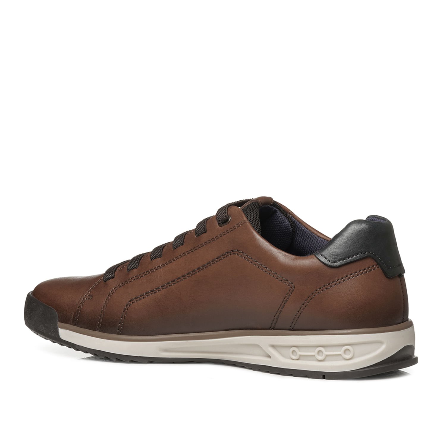 Sapatenis Pegada Masculino em Couro Pinhão 112502-02 Pinhão 4