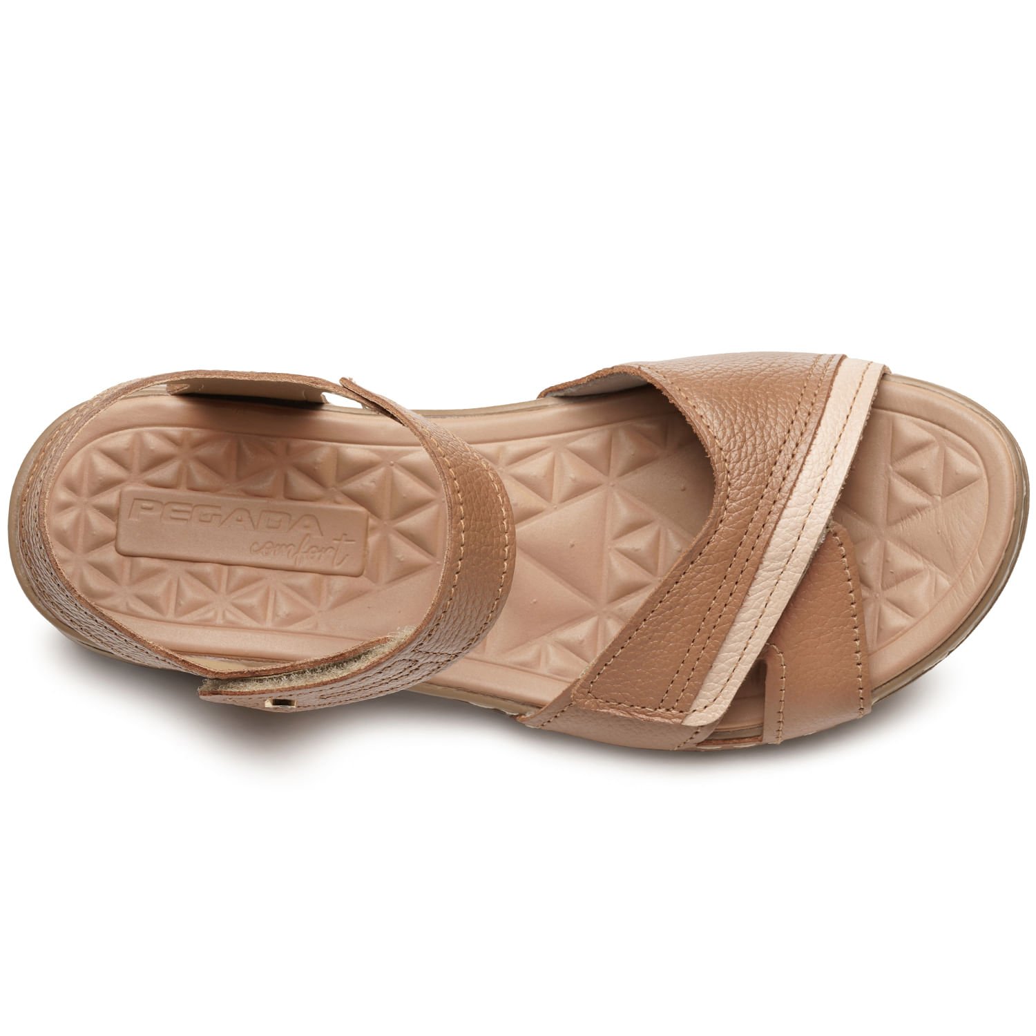 Sandália Pegada Feminina em Couro Caramelo 233814-02 Caramelo 5