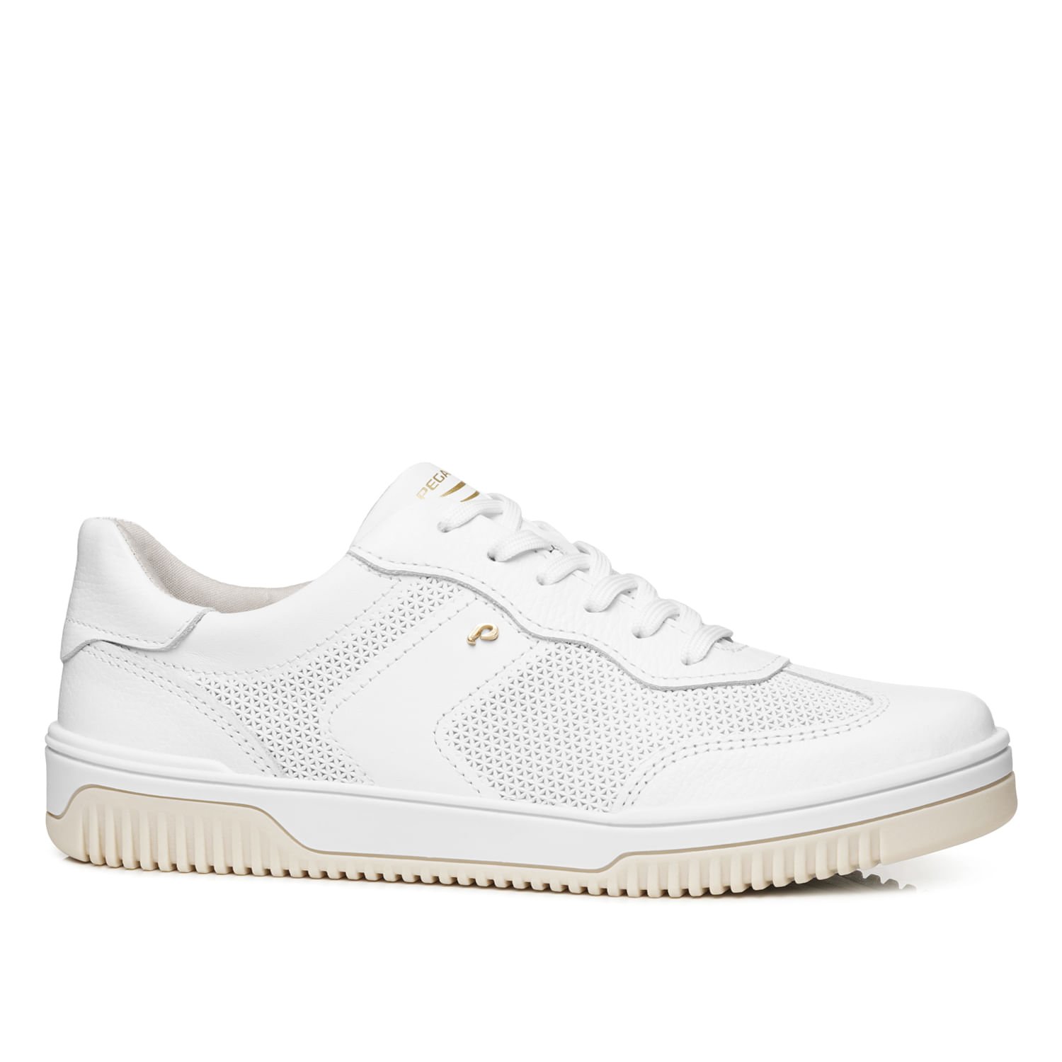 Tênis Pegada Feminino em Couro Branco 211805-01