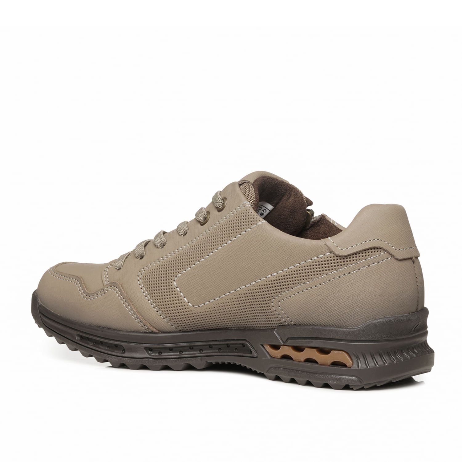 Sapatênis Pegada Masculino Plus Size em Couro Areia 511801-04 Areia 3