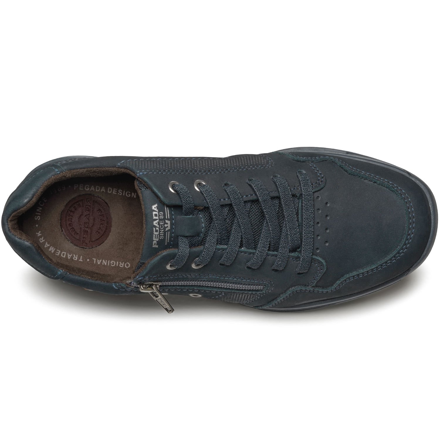 Sapatênis Pegada Masculino Plus Size em Couro Marinho 511801-06 Marinho 6