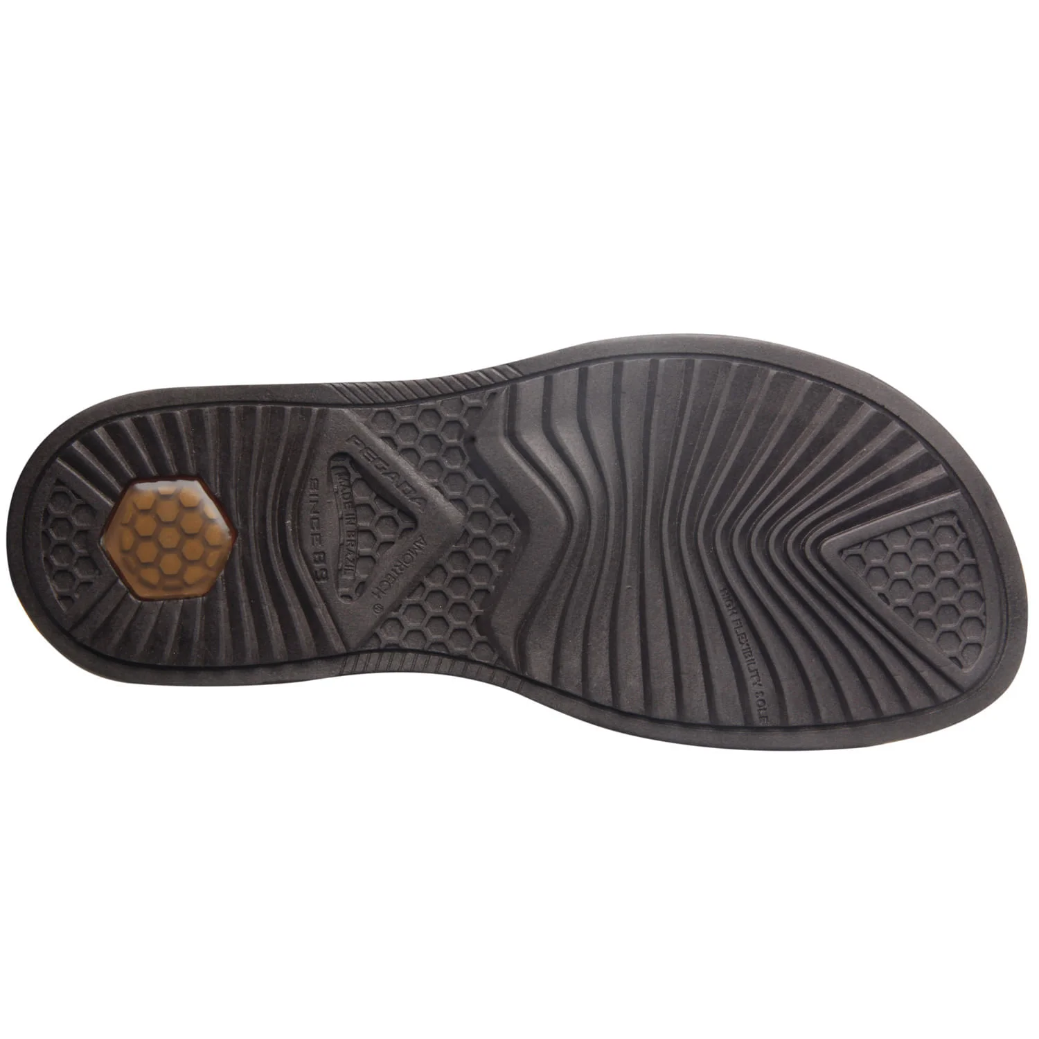 Chinelo Pegada Masculino Plus Size em Couro Pinhão 533301-01 Pinhão 5