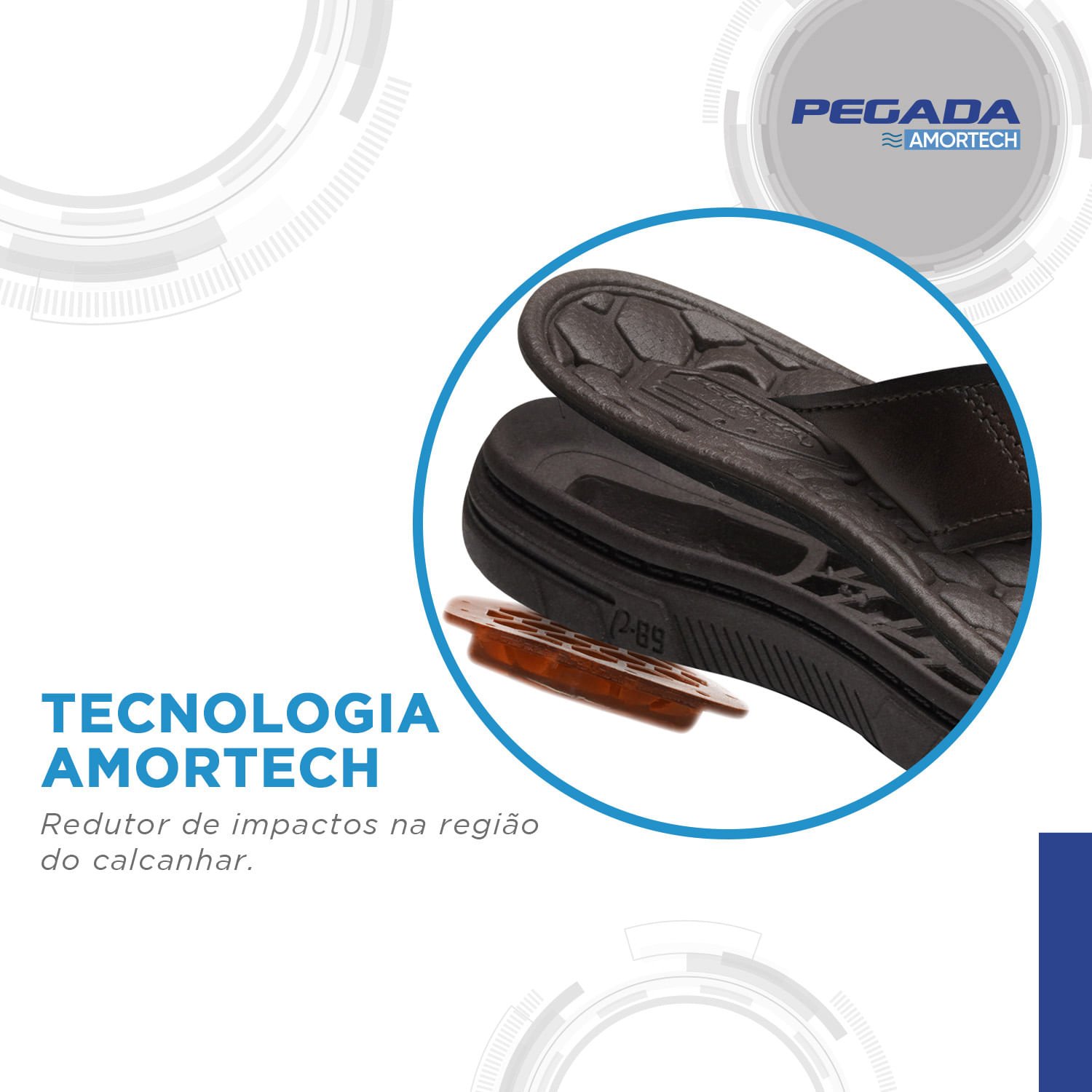 Chinelo Pegada Masculino Plus Size em Couro Preto 533301-03 Preto 4