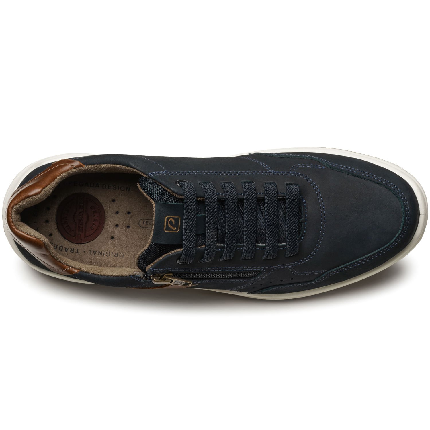 Sapatênis Pegada Masculino em Couro Marinho 110507-08 Marinho 6