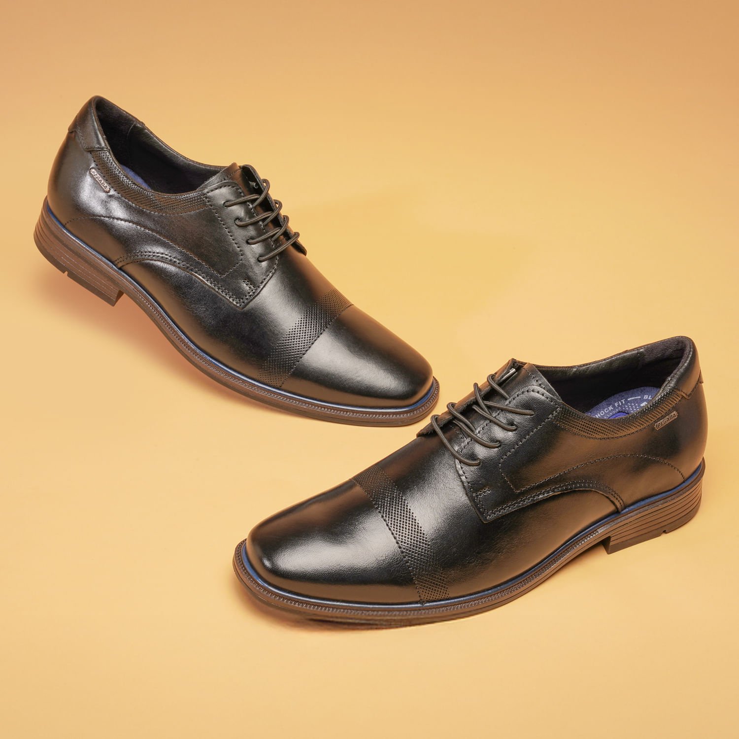 Sapato Social Pegada Masculino em Couro Preto 126311-01 Preto 2