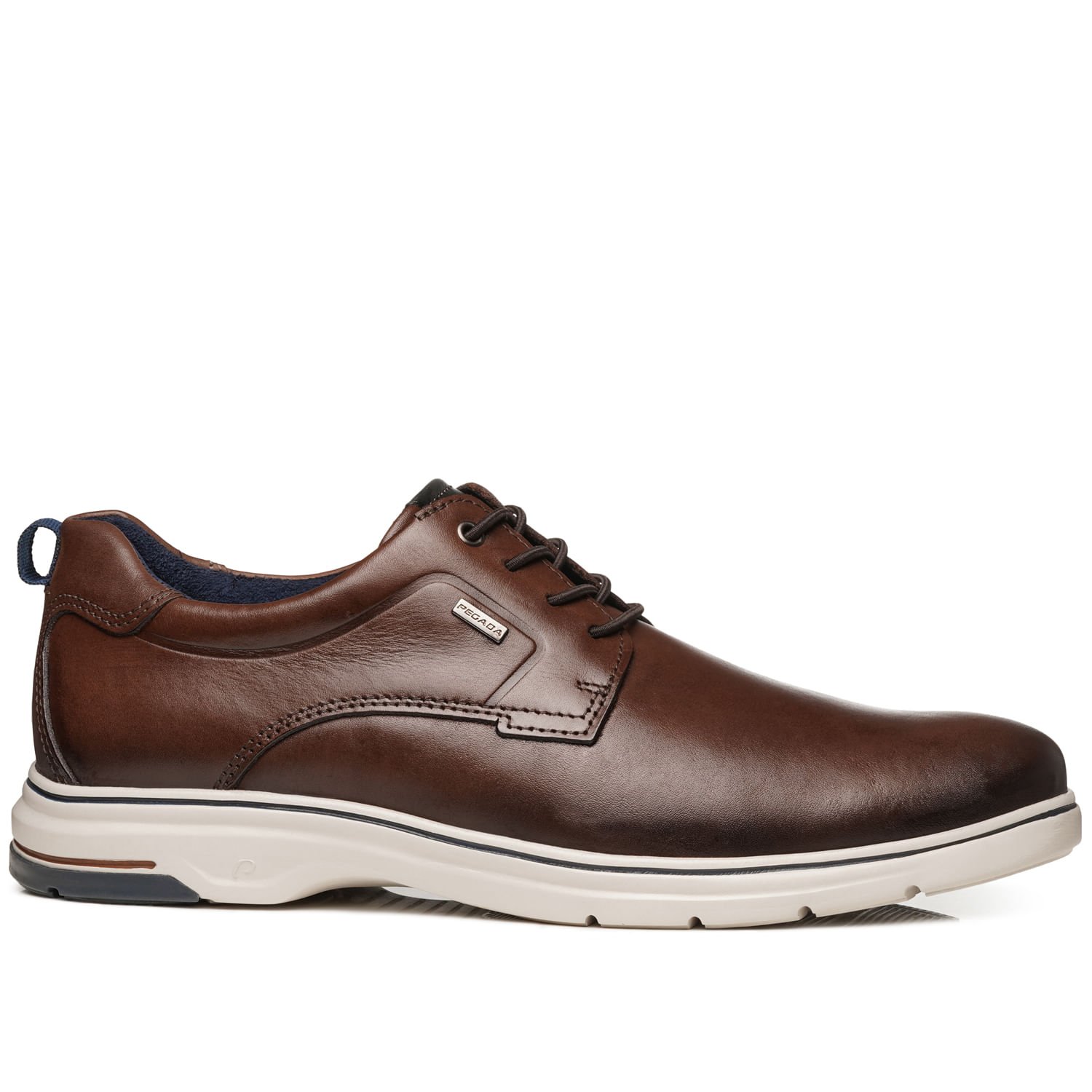 Sapato Casual Pegada Masculino em Couro Pinhão 127304-03