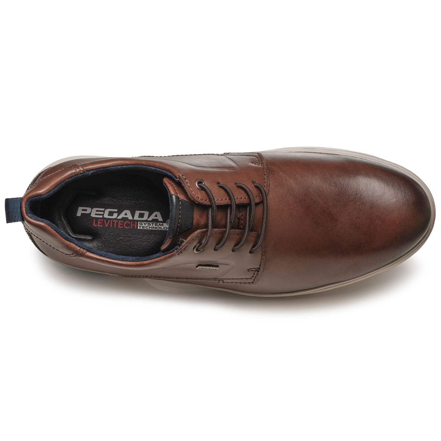 Sapato Casual Pegada Masculino em Couro Pinhão 127304-03 Pinhão 6
